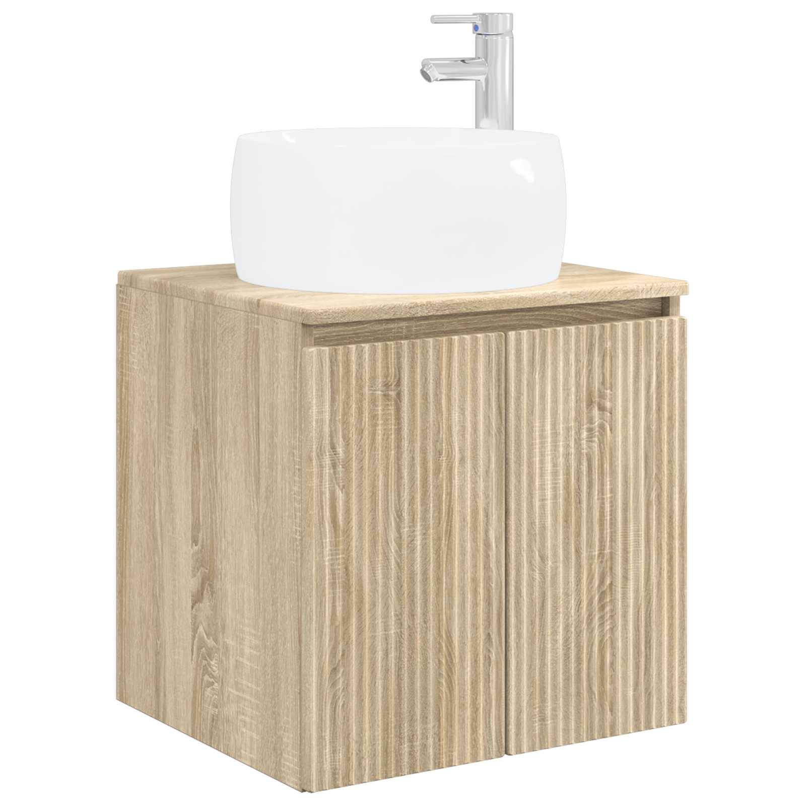 vidaXL Wandmontierte Waschtisch Sonoma-Eiche 49,5 x 44,5 x 66 cm