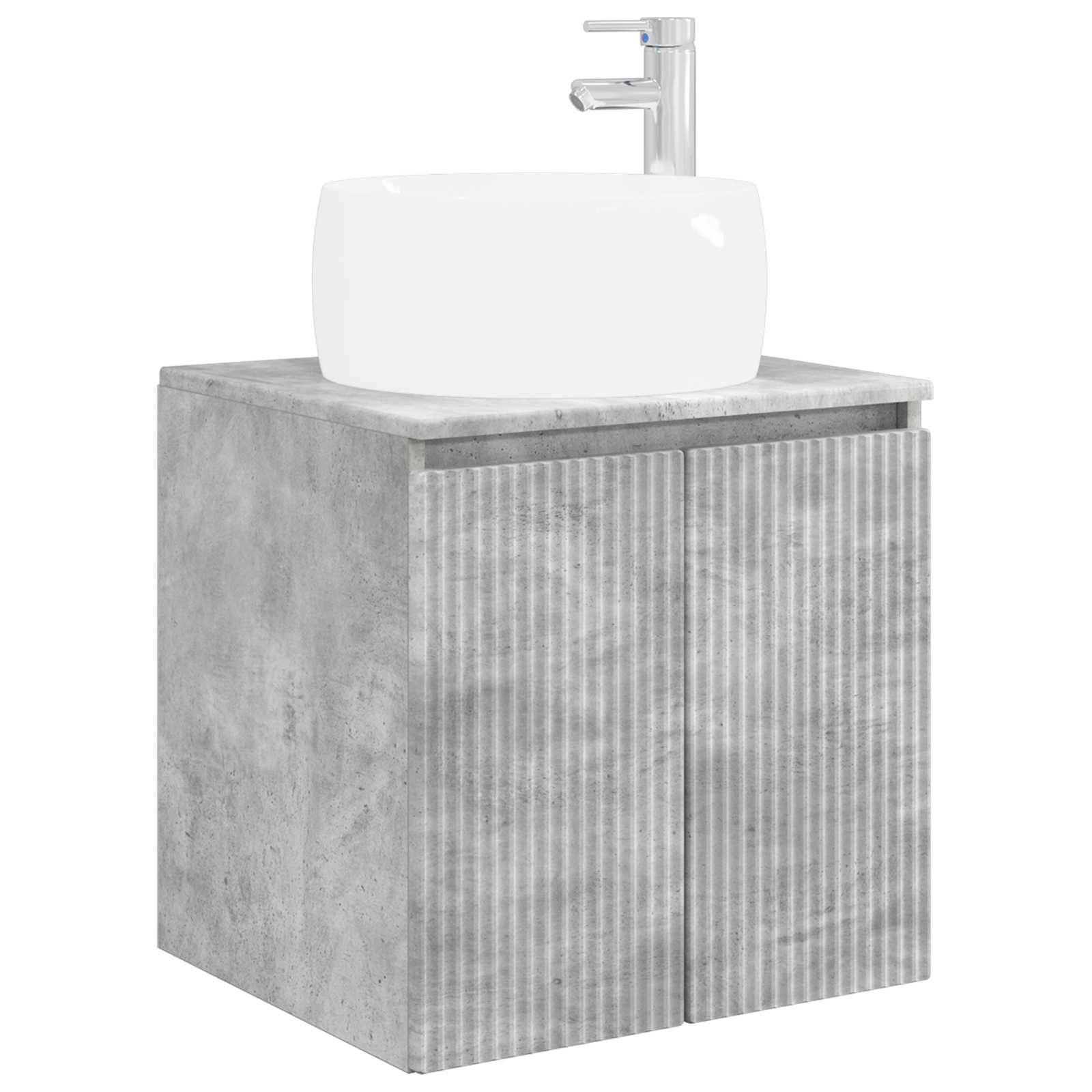 vidaXL Wandmontierte Waschtisch Betongrau 49,5 x 44,5 x 66 cm