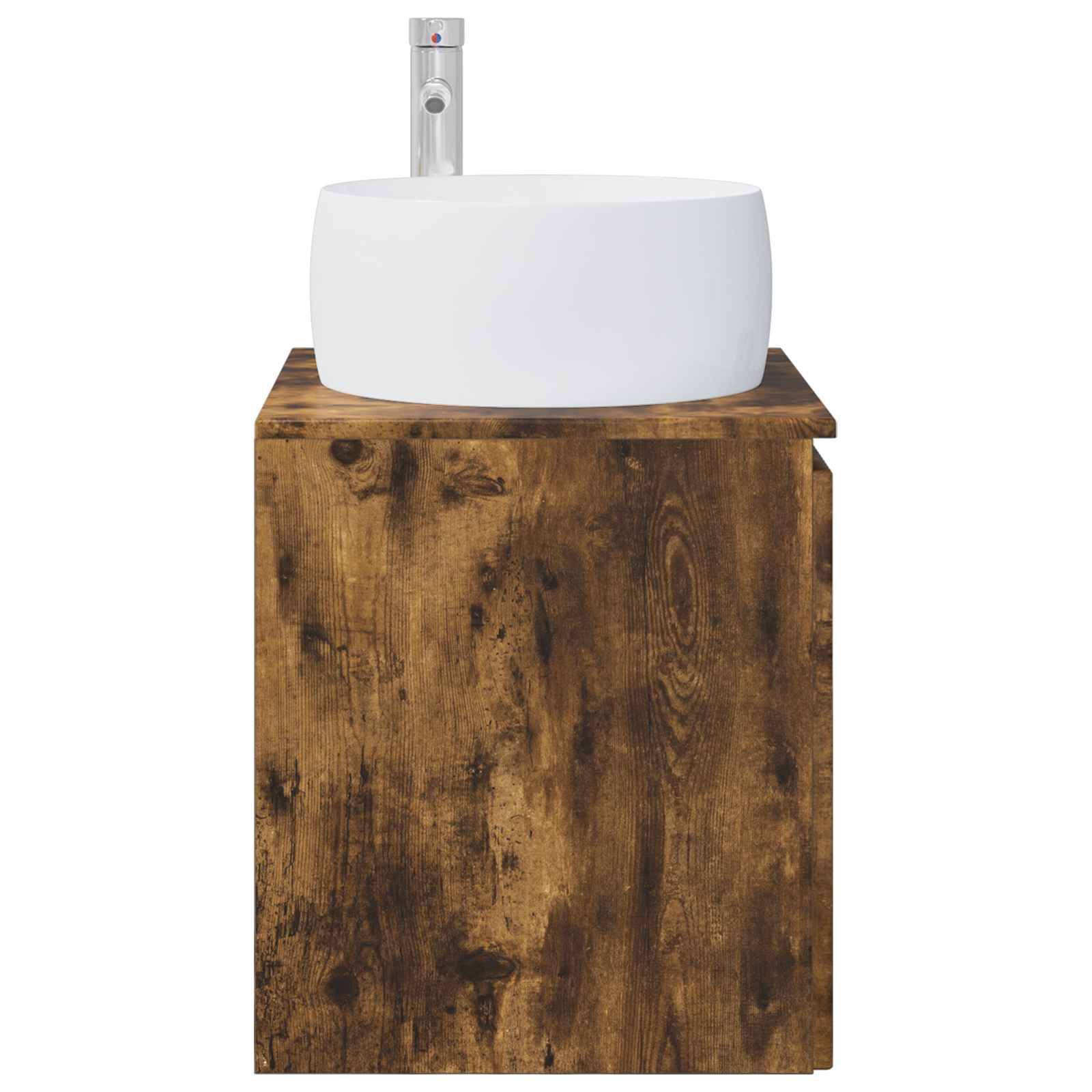 vidaXL Wandmontierte Waschtisch Geräucherte Eiche 49,5 x 44,5 x 66 cm