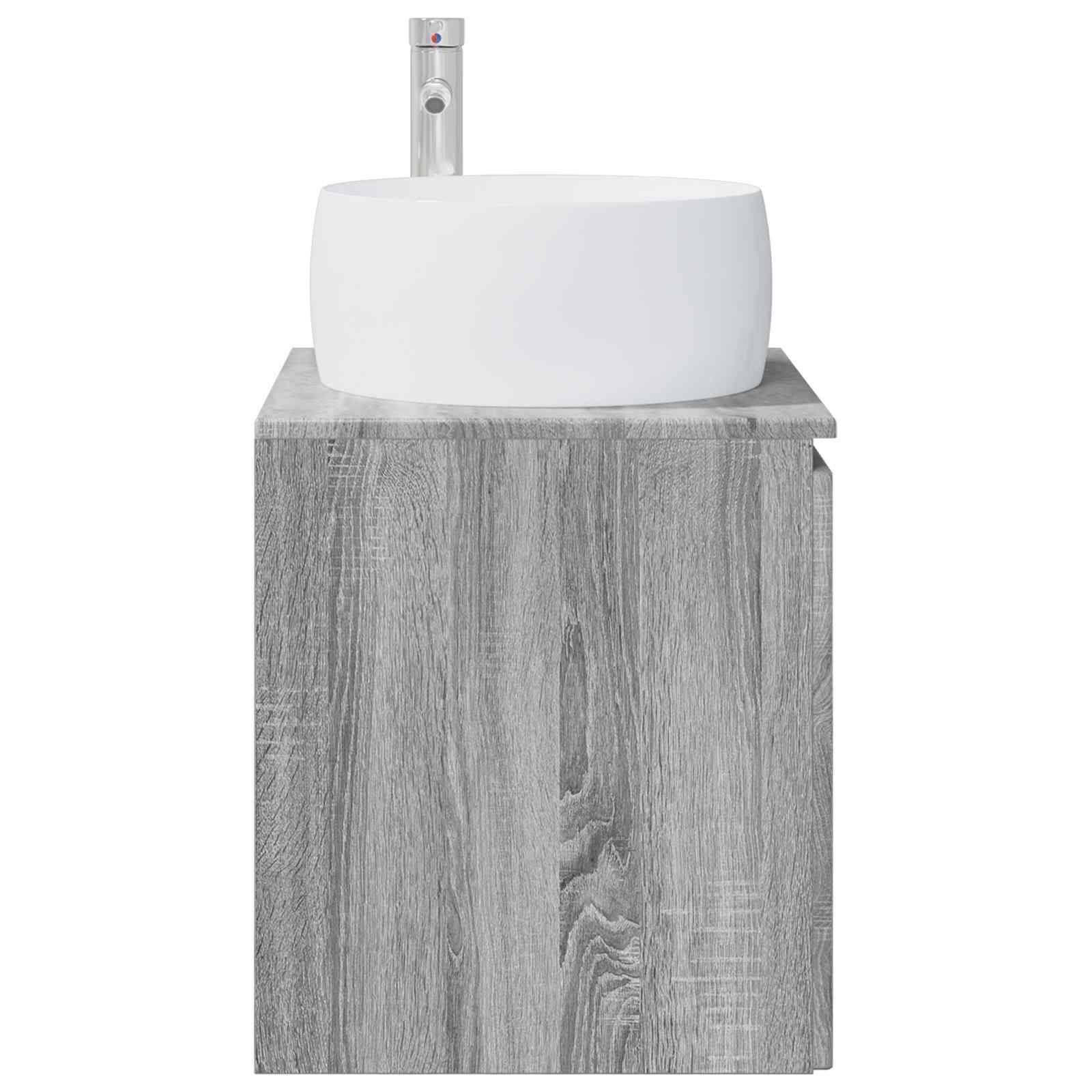 vidaXL Wandmontierte Waschtisch Grau Sonoma 49,5 x 44,5 x 66 cm