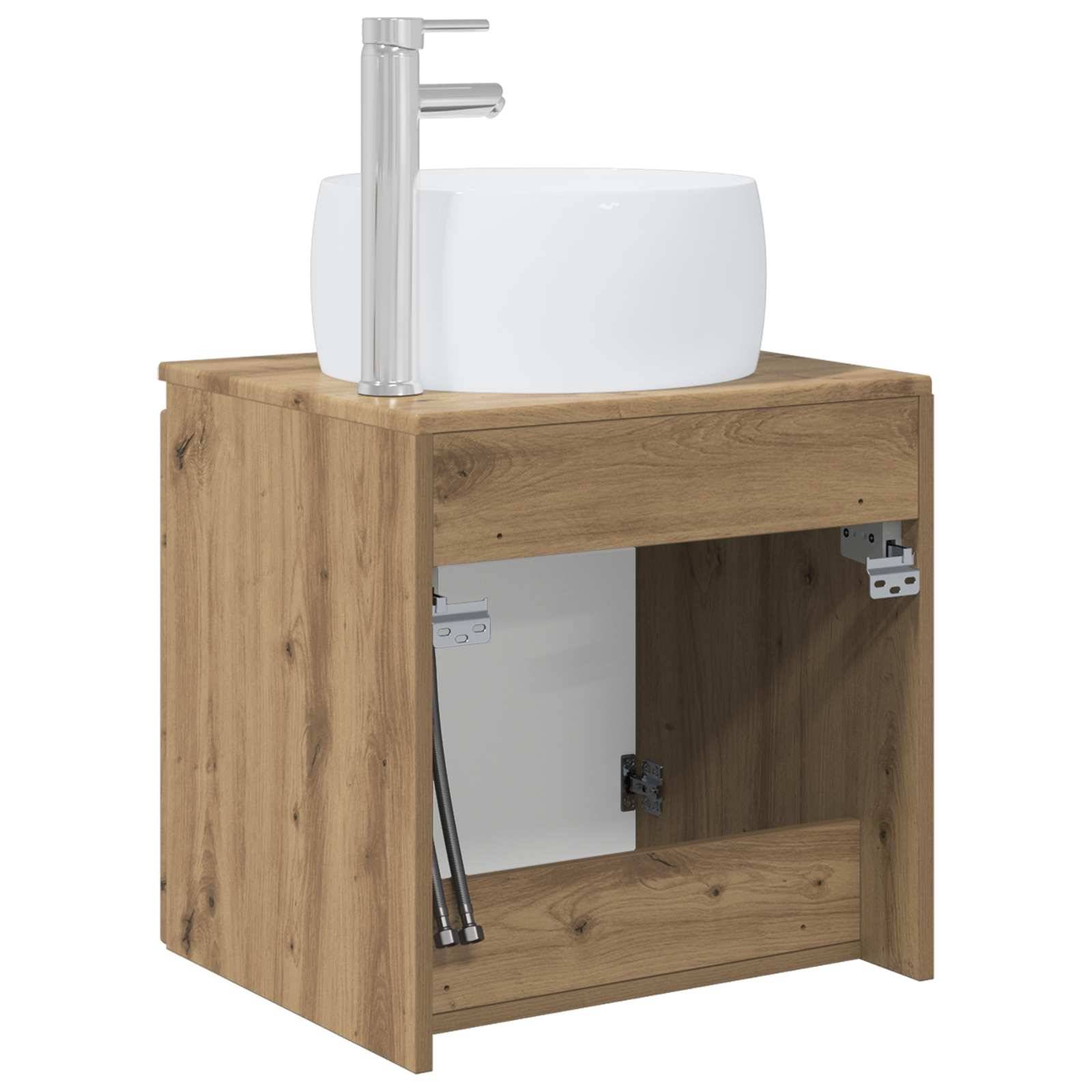vidaXL Wandmontierte Waschtisch Artisan-Eiche 49,5 x 44,5 x 66 cm