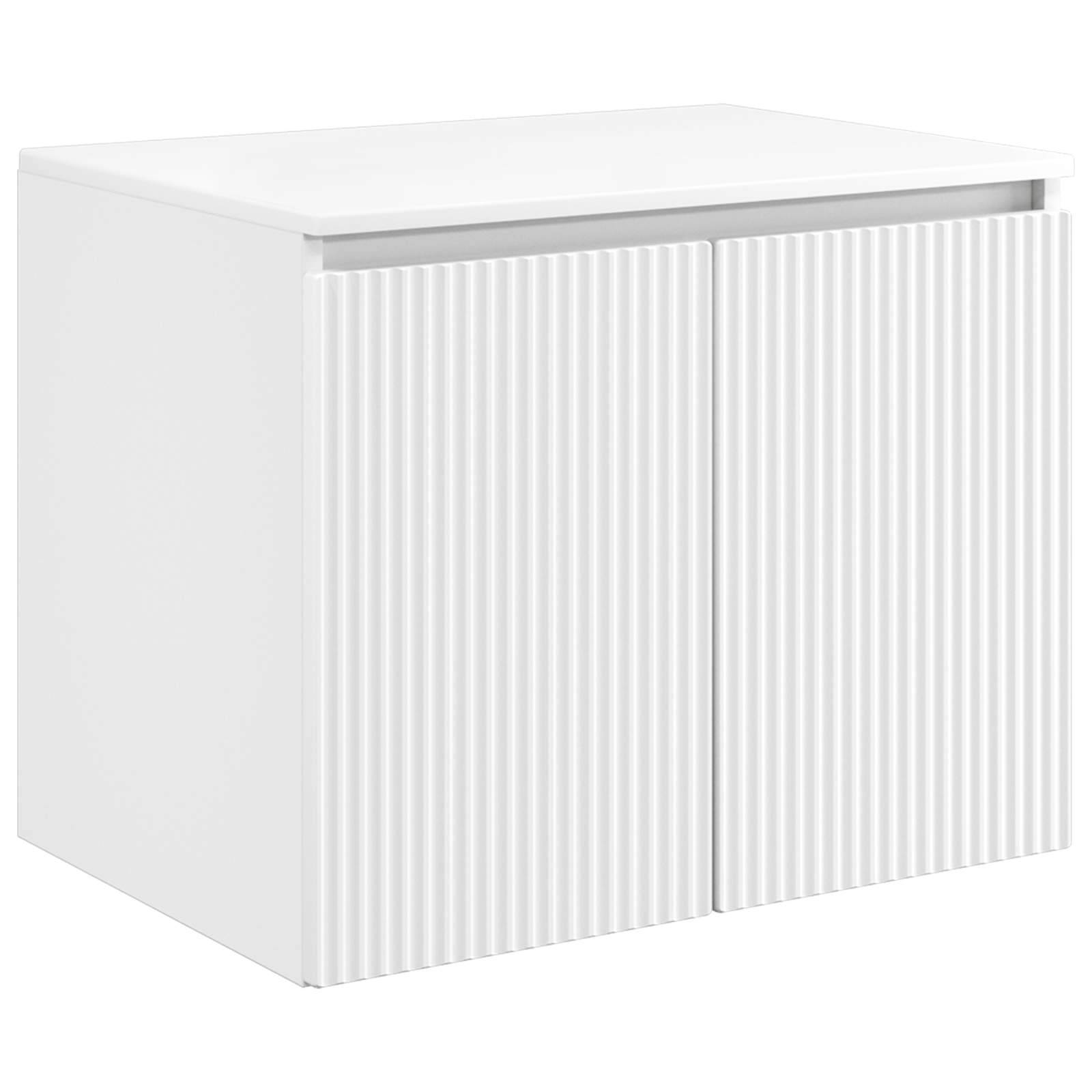 vidaXL Wandmontierter Badezimmerschrank Weiß 62,5 x 44,5 x 50 cm