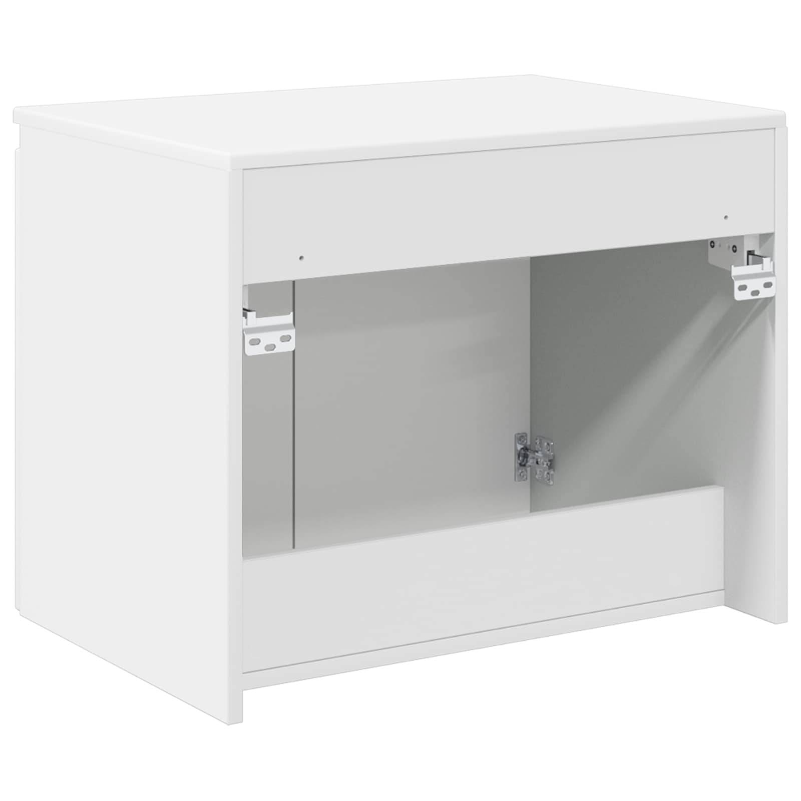 vidaXL Wandmontierter Badezimmerschrank Weiß 62,5 x 44,5 x 50 cm