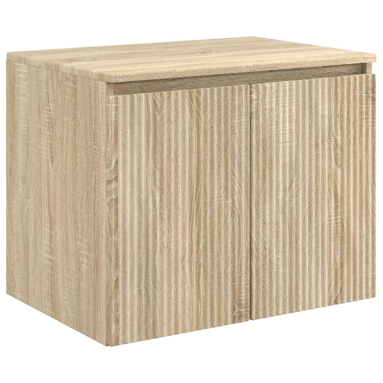 vidaXL Wandmontierter Badezimmerschrank Sonoma-Eiche