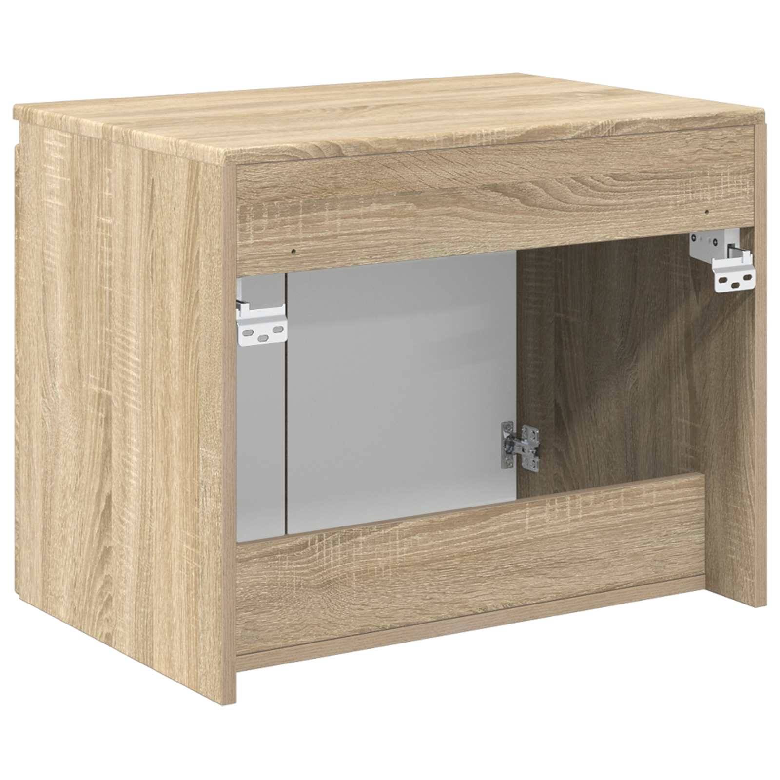 vidaXL Wandmontierter Badezimmerschrank Sonoma-Eiche