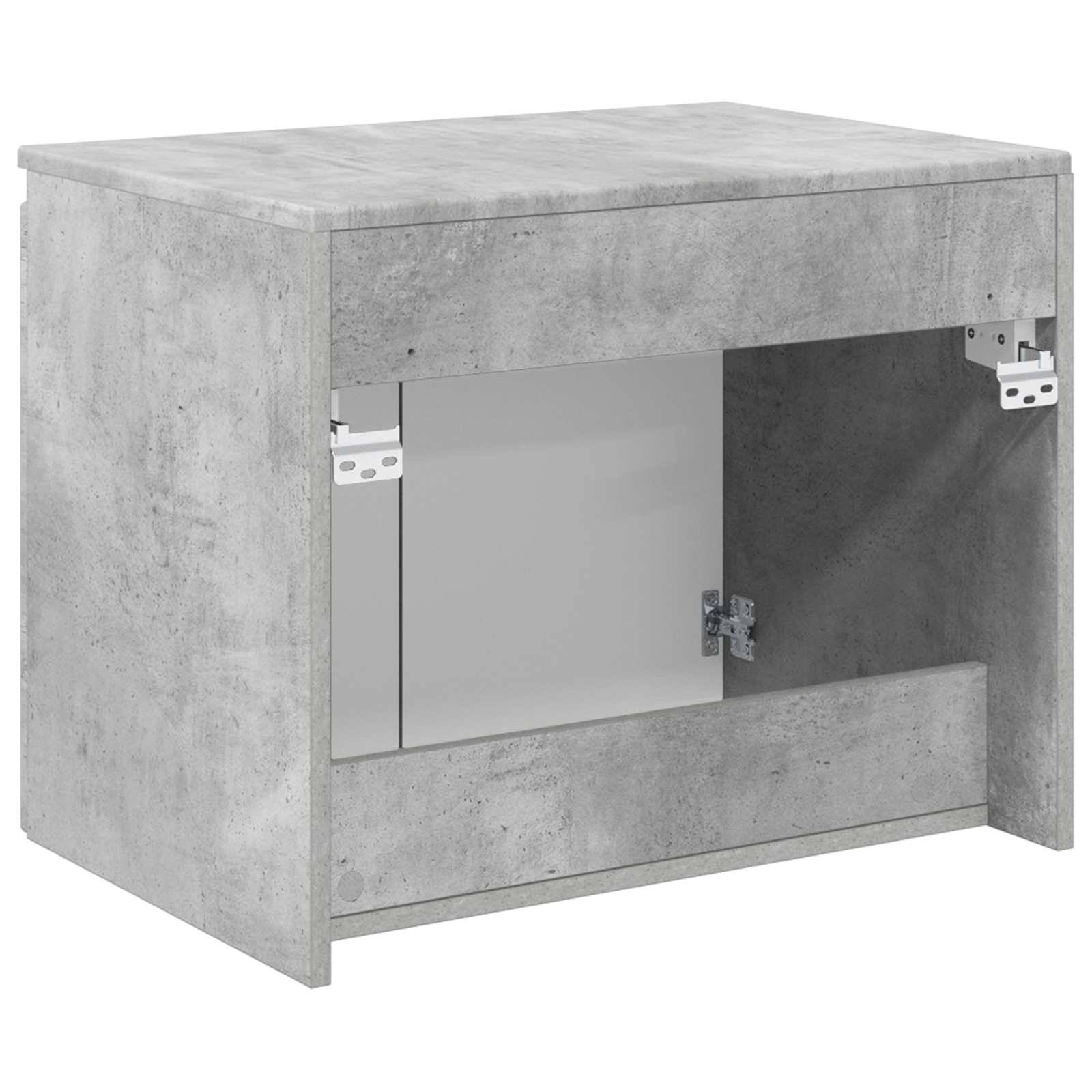 vidaXL Wandmontierter Badezimmerschrank Betongrau 62,5 x 44,5 x 50 cm