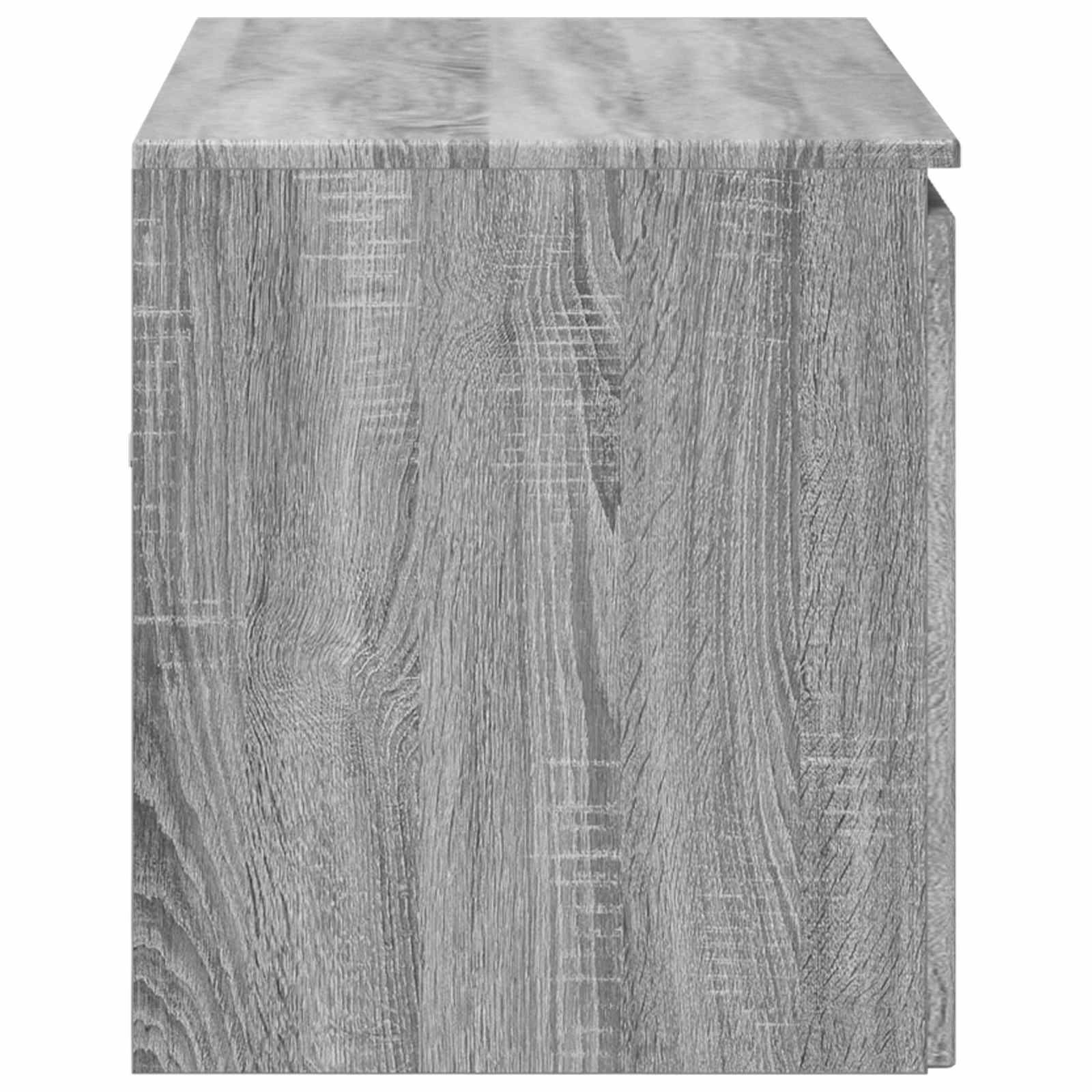 vidaXL Wandmontierter Badezimmerschrank Grau Sonoma