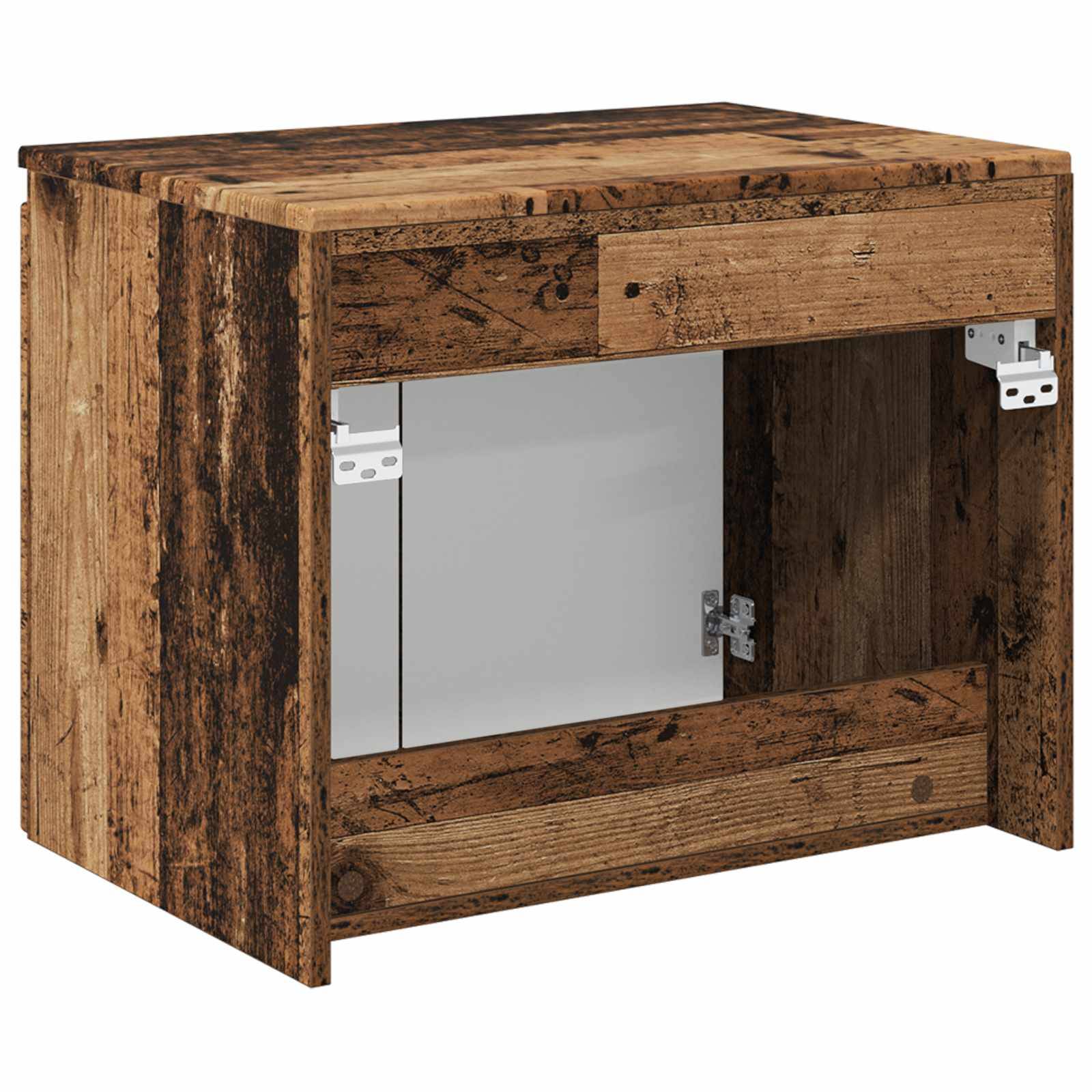vidaXL Wandmontierter Badezimmerschrank Altholz 62,5 x 44,5 x 50 cm