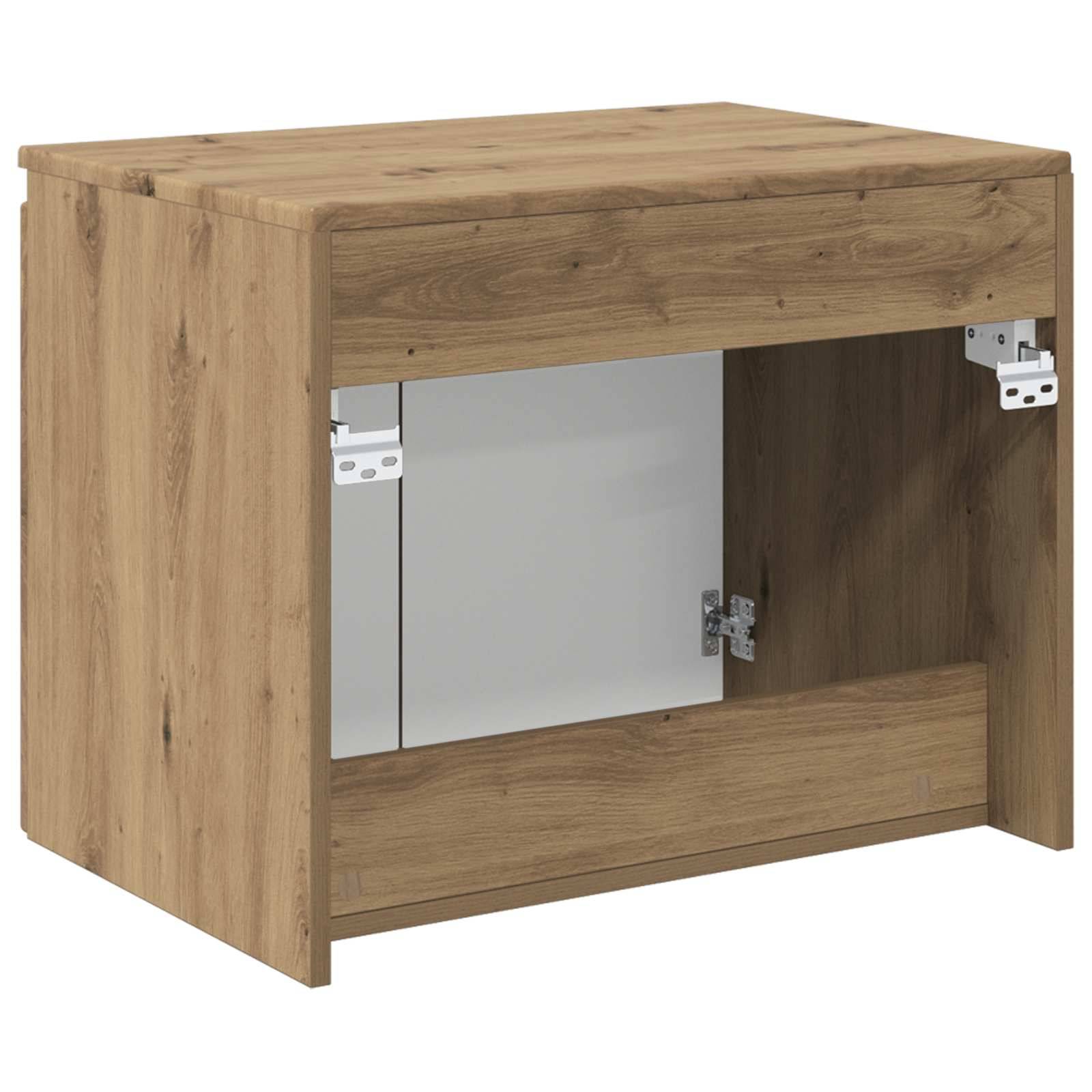vidaXL Wandmontierter Badezimmerschrank Artisan-Eiche