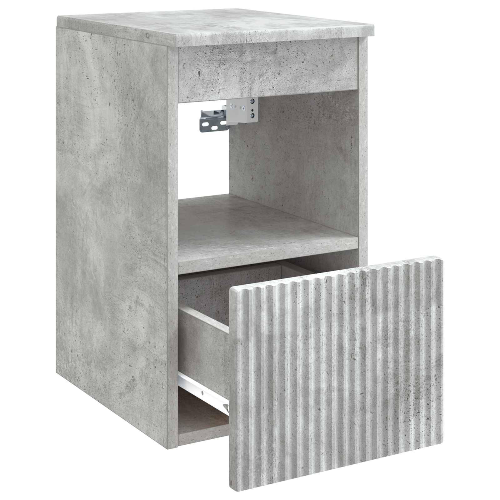 vidaXL Badezimmerschrank Betongrau 30 x 35 x 50 cm Holzwerkstoff