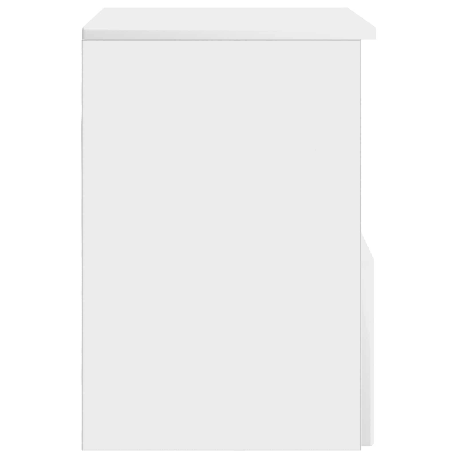 vidaXL Badezimmerschrank Hochglanz Weiß 30 x 35 x 50 cm Holzwerkstoff