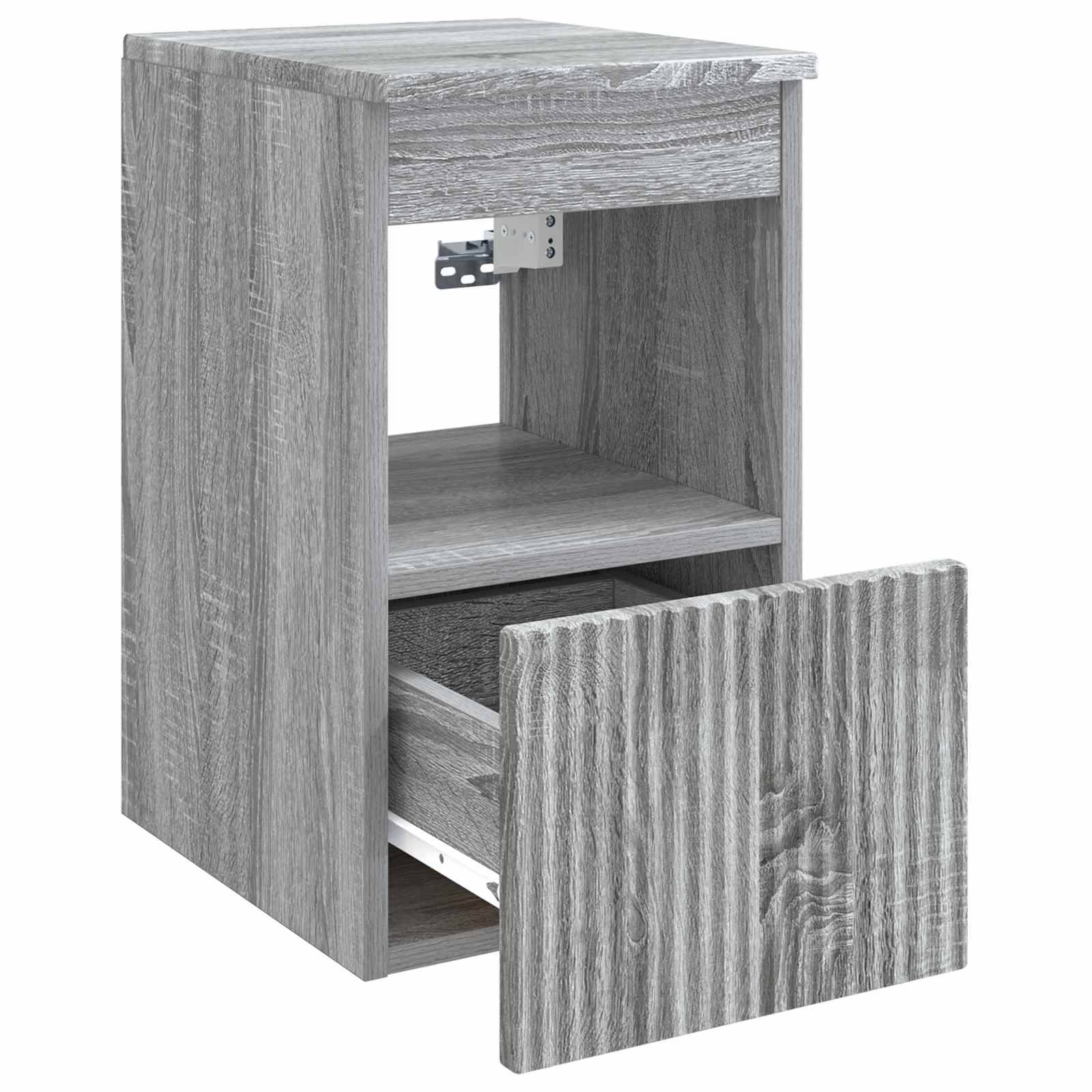 vidaXL Badezimmerschrank Grau Sonoma 30 x 35 x 50 cm Holzwerkstoff