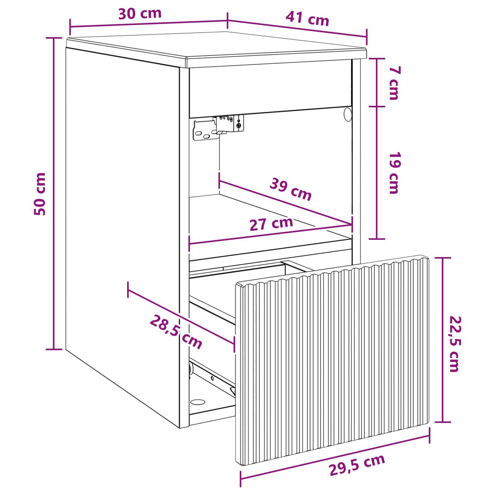 vidaXL Badezimmerschrank Weiß 30 x 41 x 50 cm Holzwerkstoff