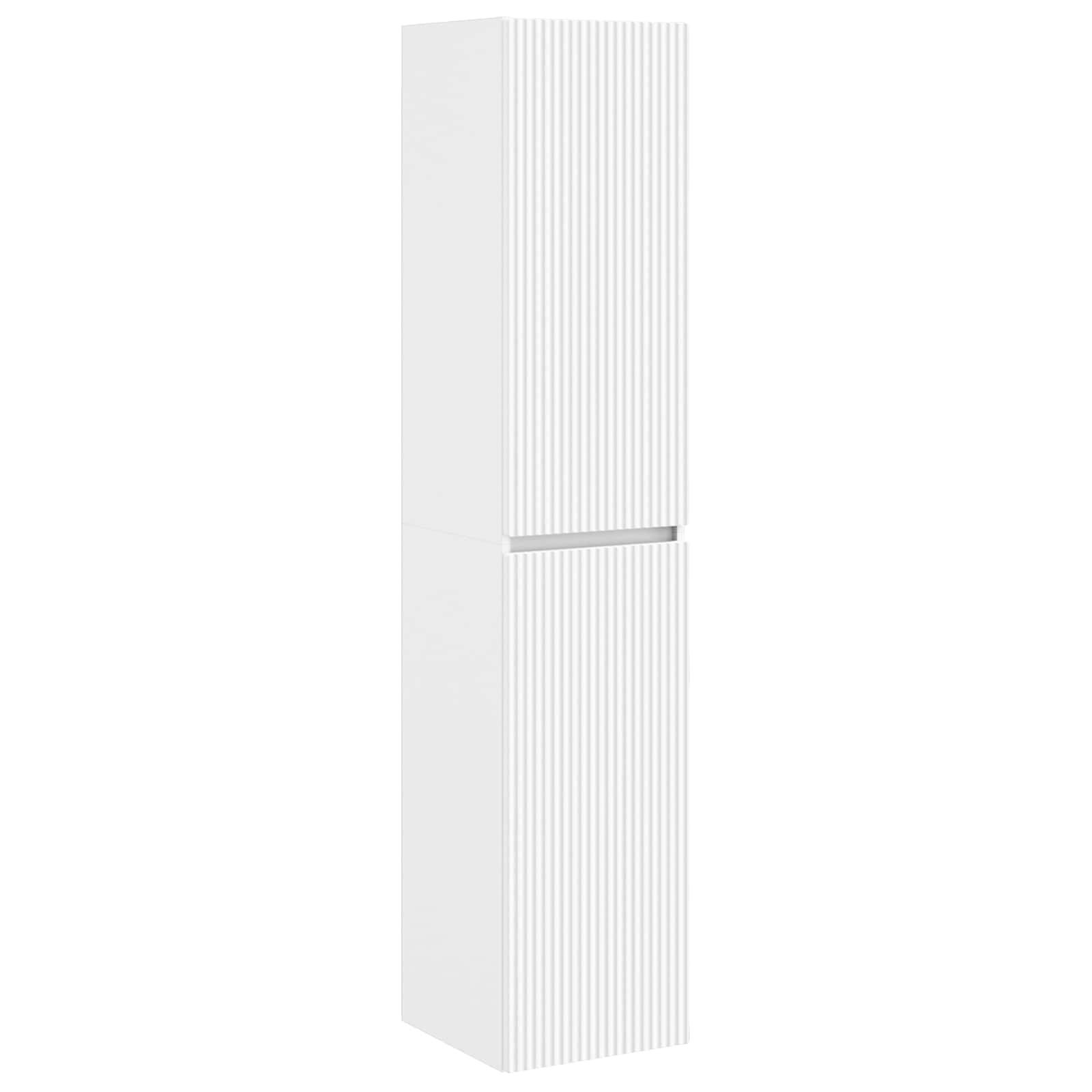 vidaXL Wandmontierter Badezimmerschrank Weiß 33 x 34,5 x 160 cm