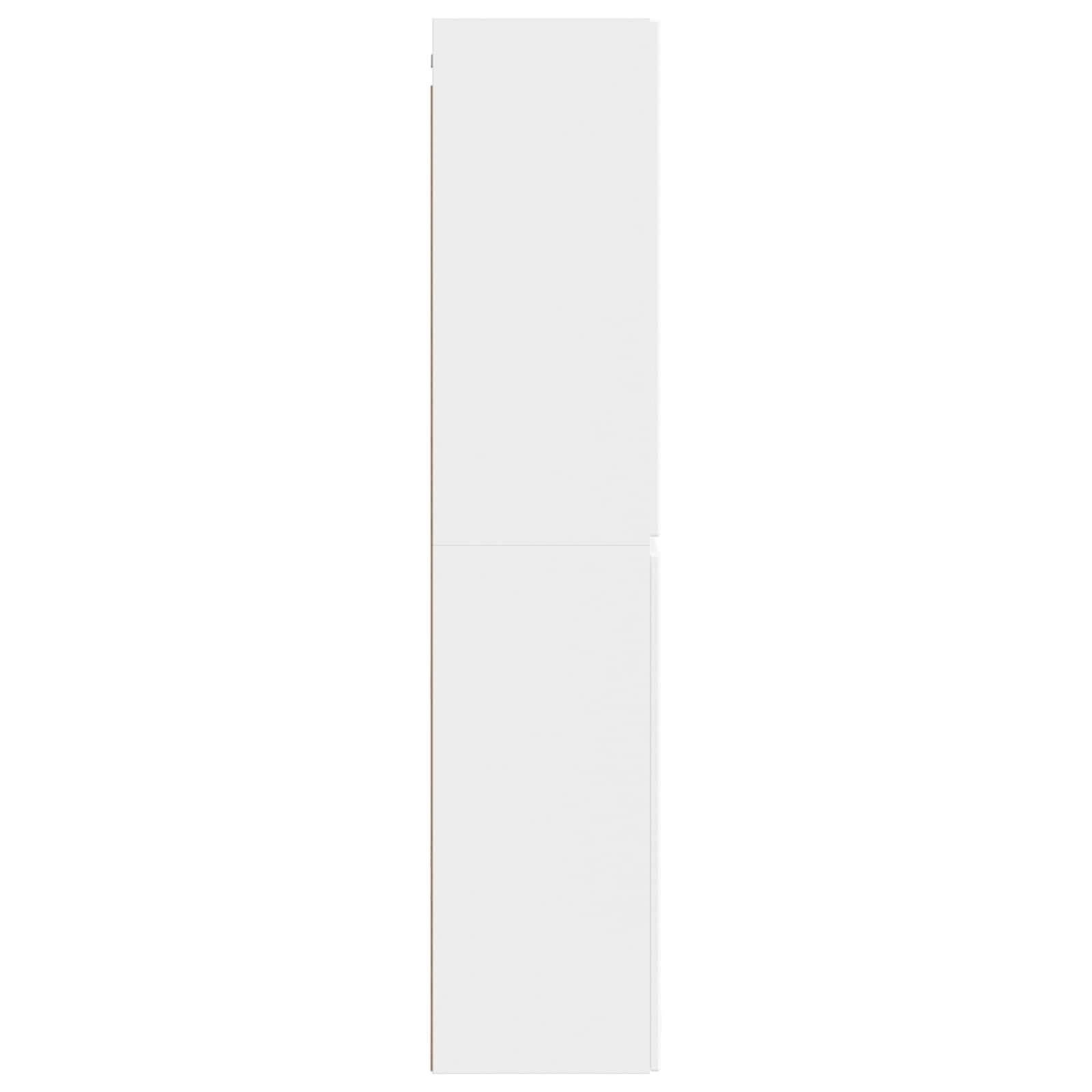 vidaXL Wandmontierter Badezimmerschrank Weiß 33 x 34,5 x 160 cm