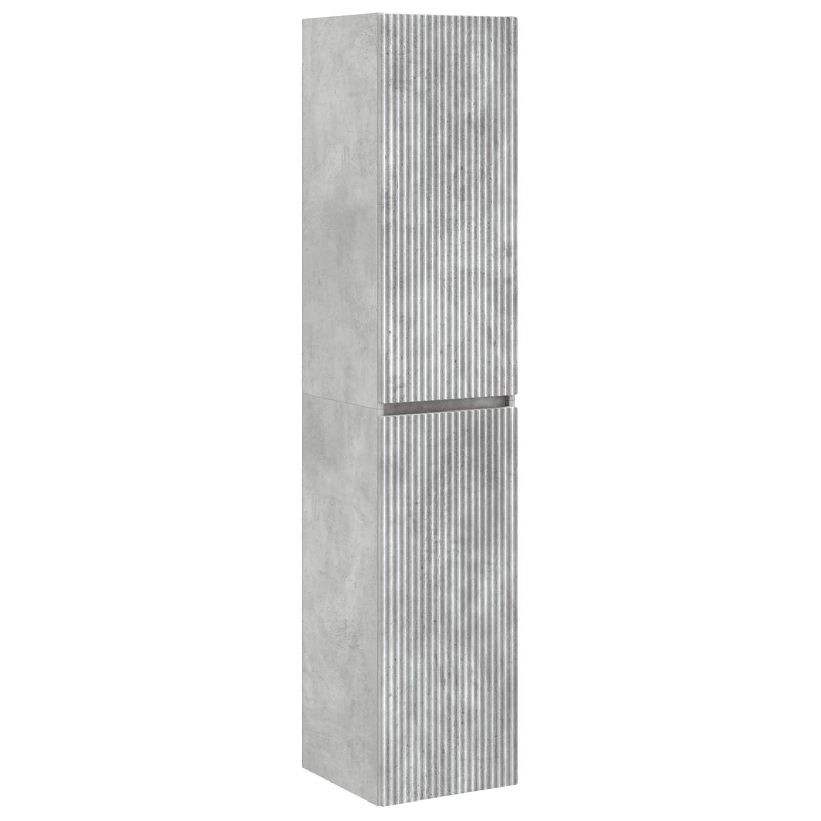 vidaXL Wandmontierter Badezimmerschrank Betongrau 33 x 34,5 x 160 cm