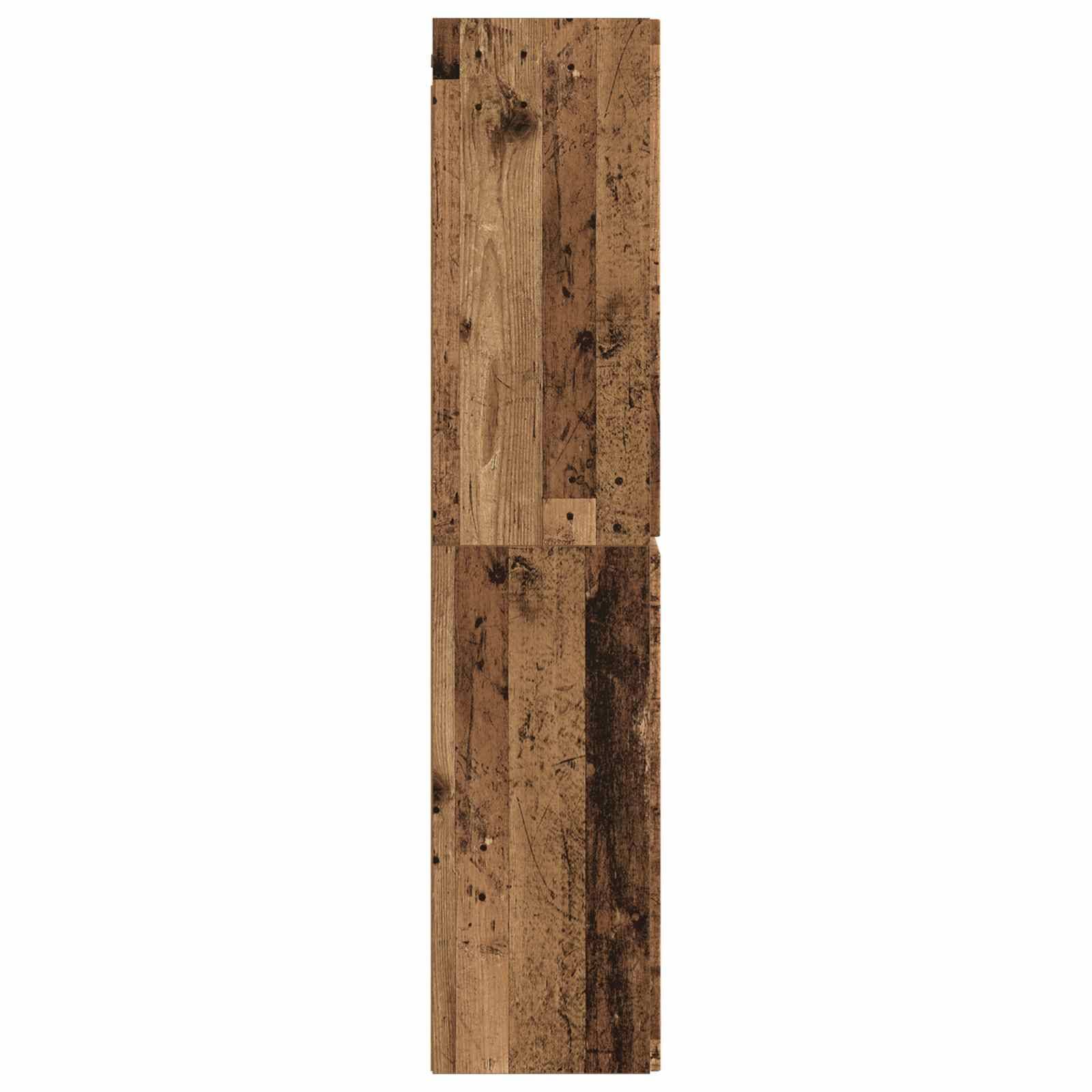 vidaXL Wandmontierter Badezimmerschrank Altholz 33 x 34,5 x 160 cm