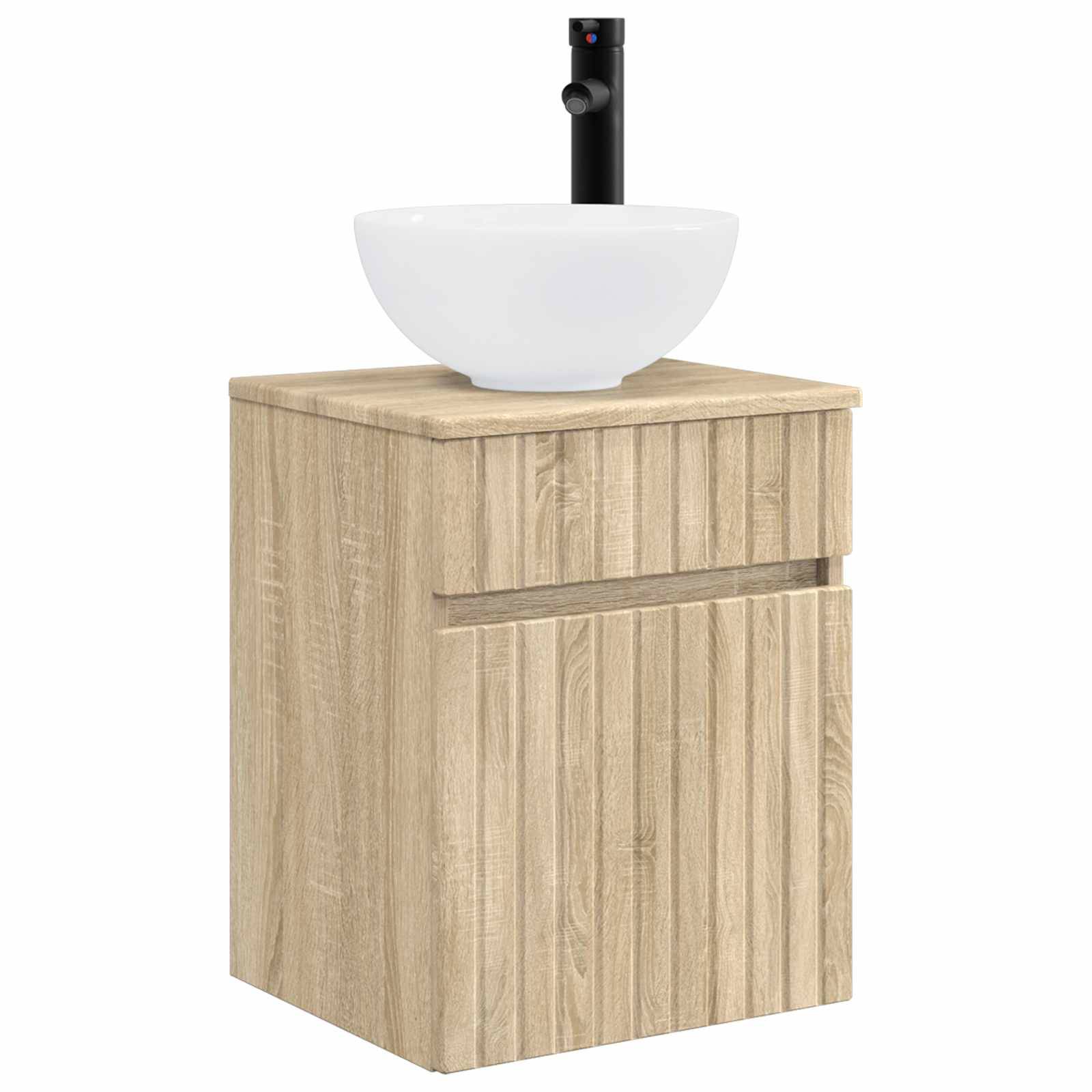 vidaXL Wandmontierte Waschbecken-Vanität Sonoma-Eiche 39 x 35 x 63 cm