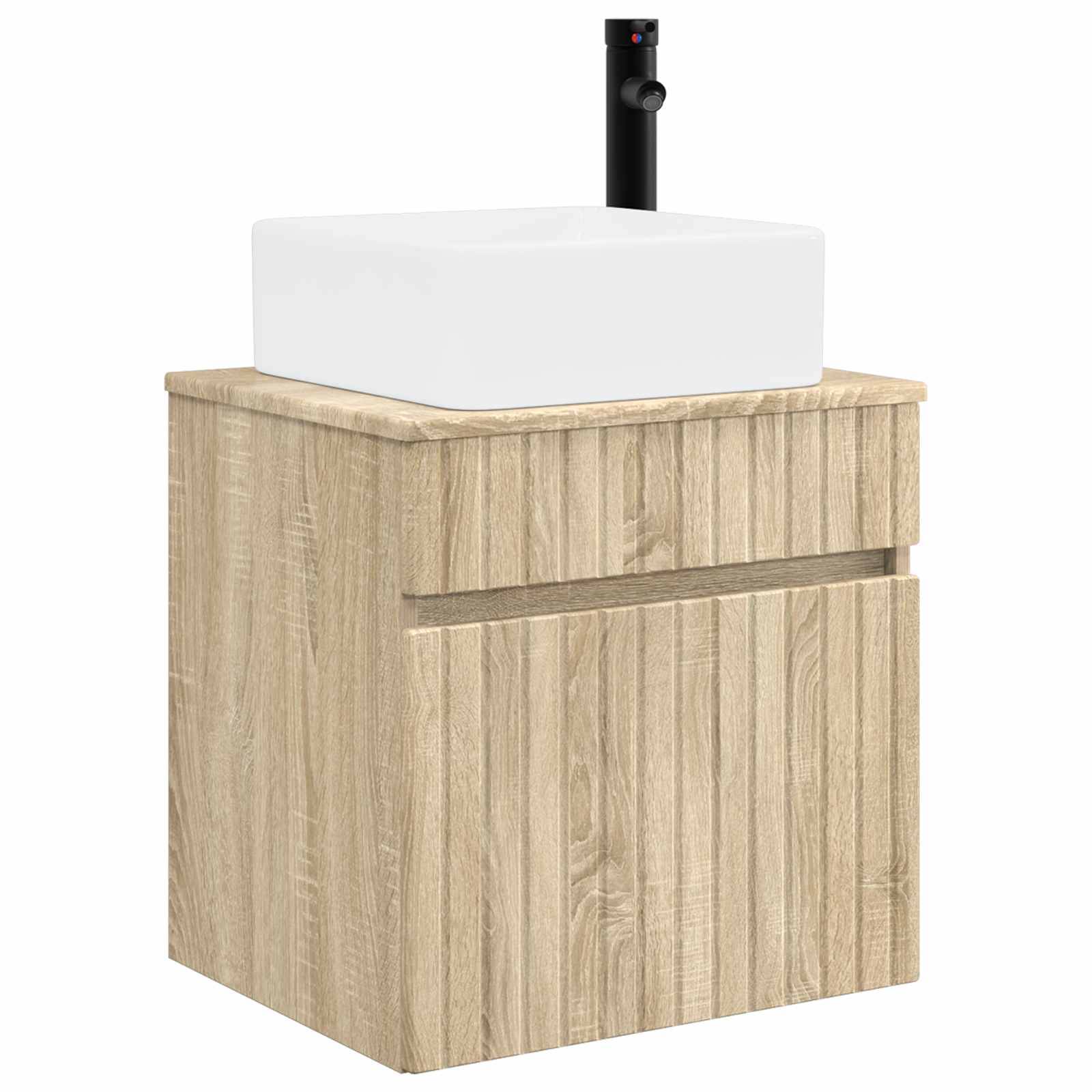 vidaXL Wandmontierte Waschbecken-Vanität Sonoma-Eiche 49 x 41 x 63 cm