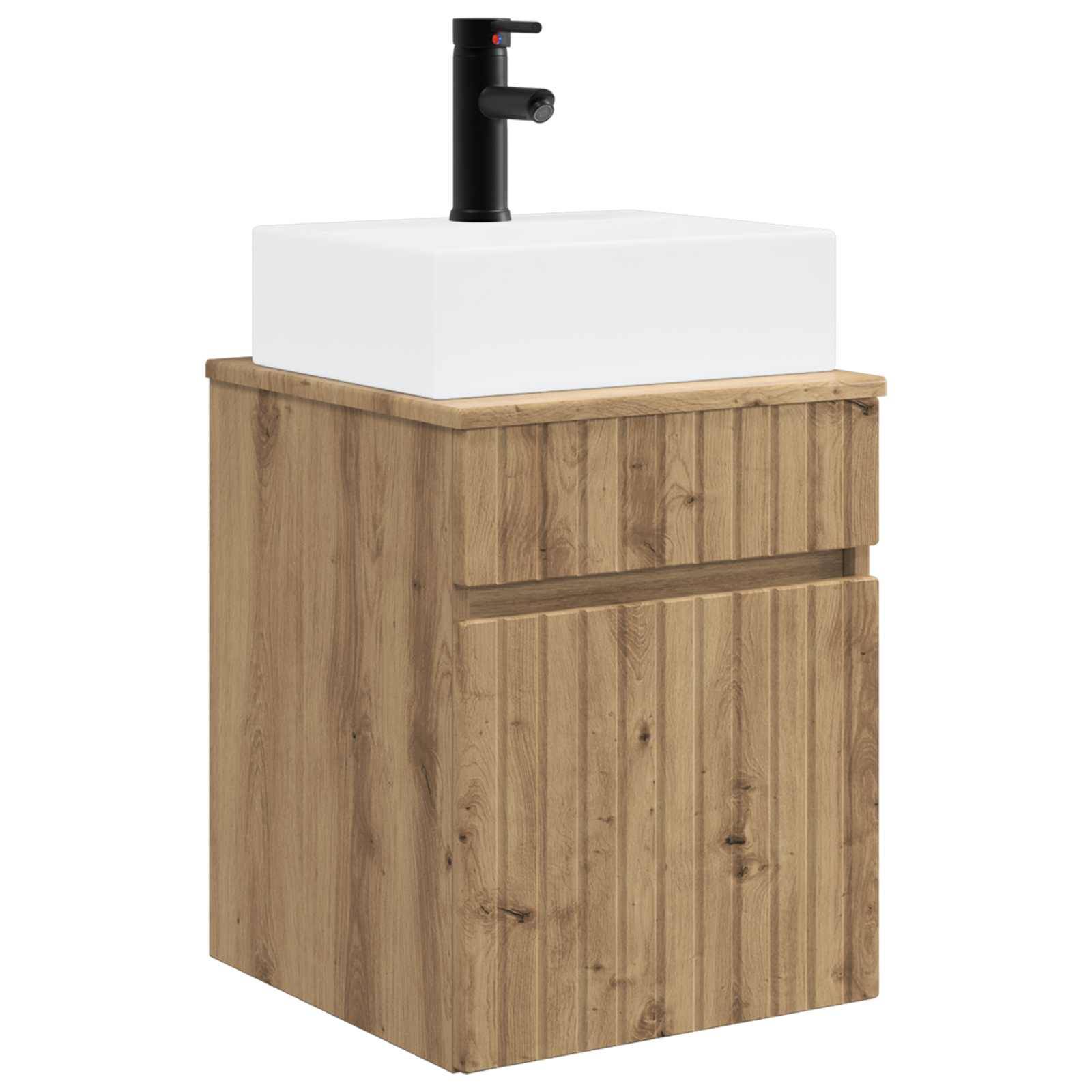 vidaXL Wandmontierter Waschbecken Vanity Artisan-Eiche