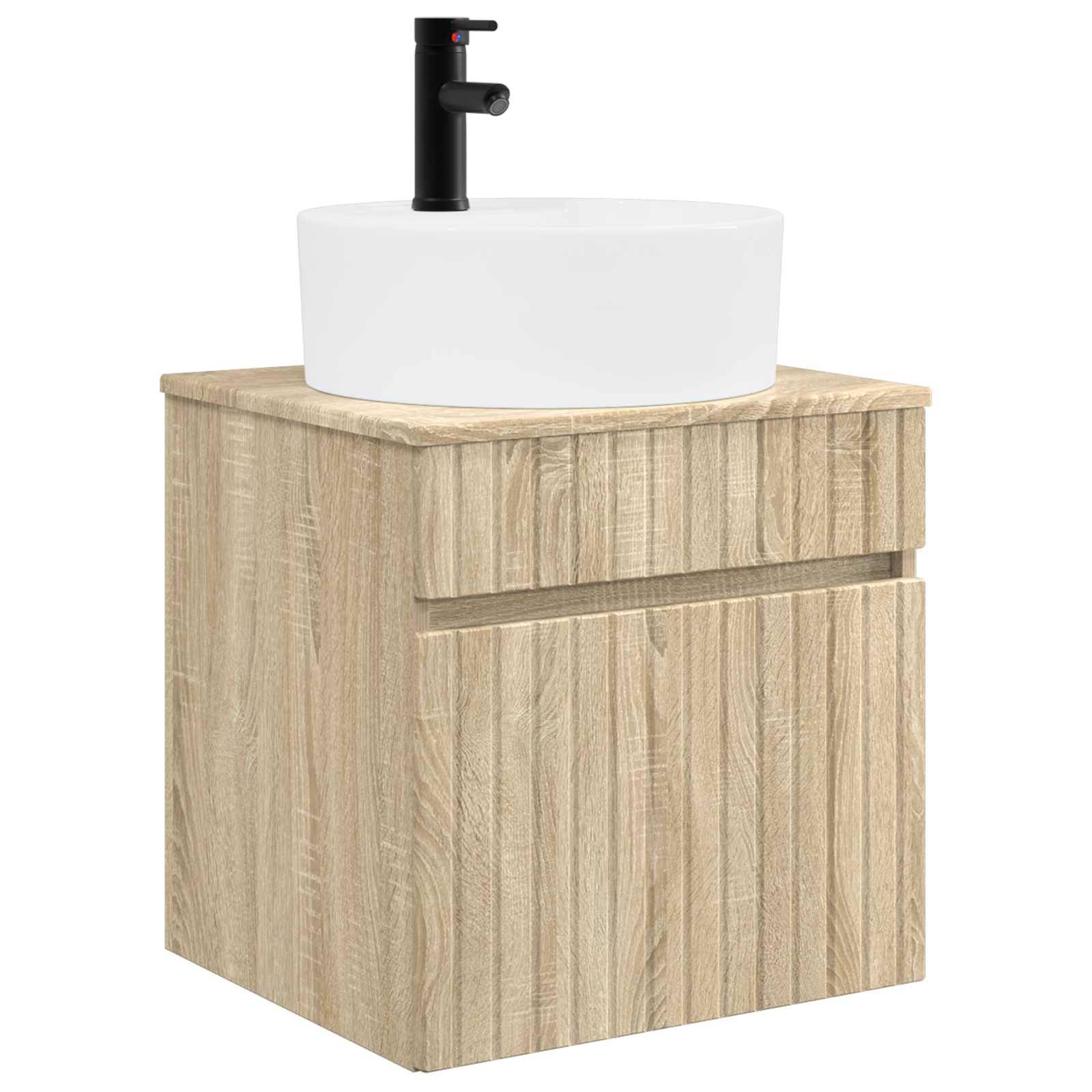 vidaXL Wandmontierte Waschbecken-Vanität Sonoma-Eiche