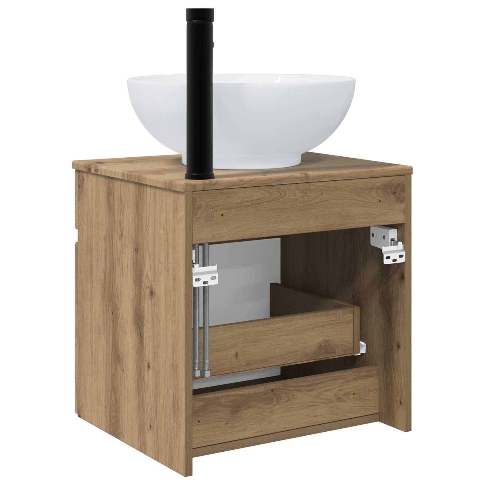 vidaXL Wandmontierte Waschbecken-Vanität Artisan-Eiche