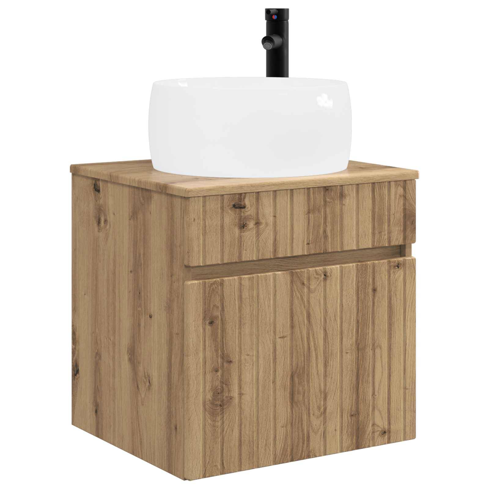 vidaXL Wandmontierte Waschbecken-Vanität Artisan-Eiche