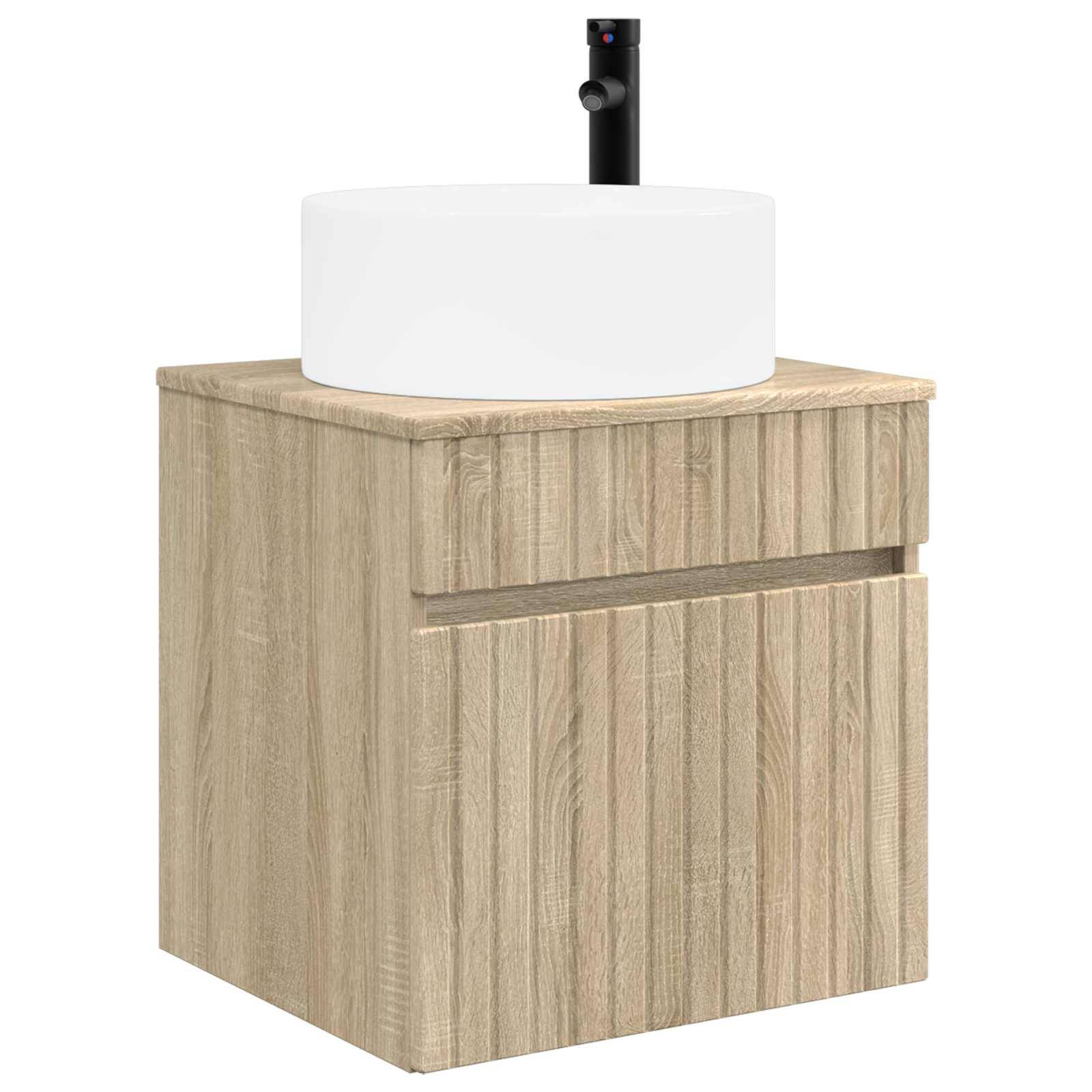 vidaXL Wandmontierte Waschbecken-Vanität Sonoma-Eiche