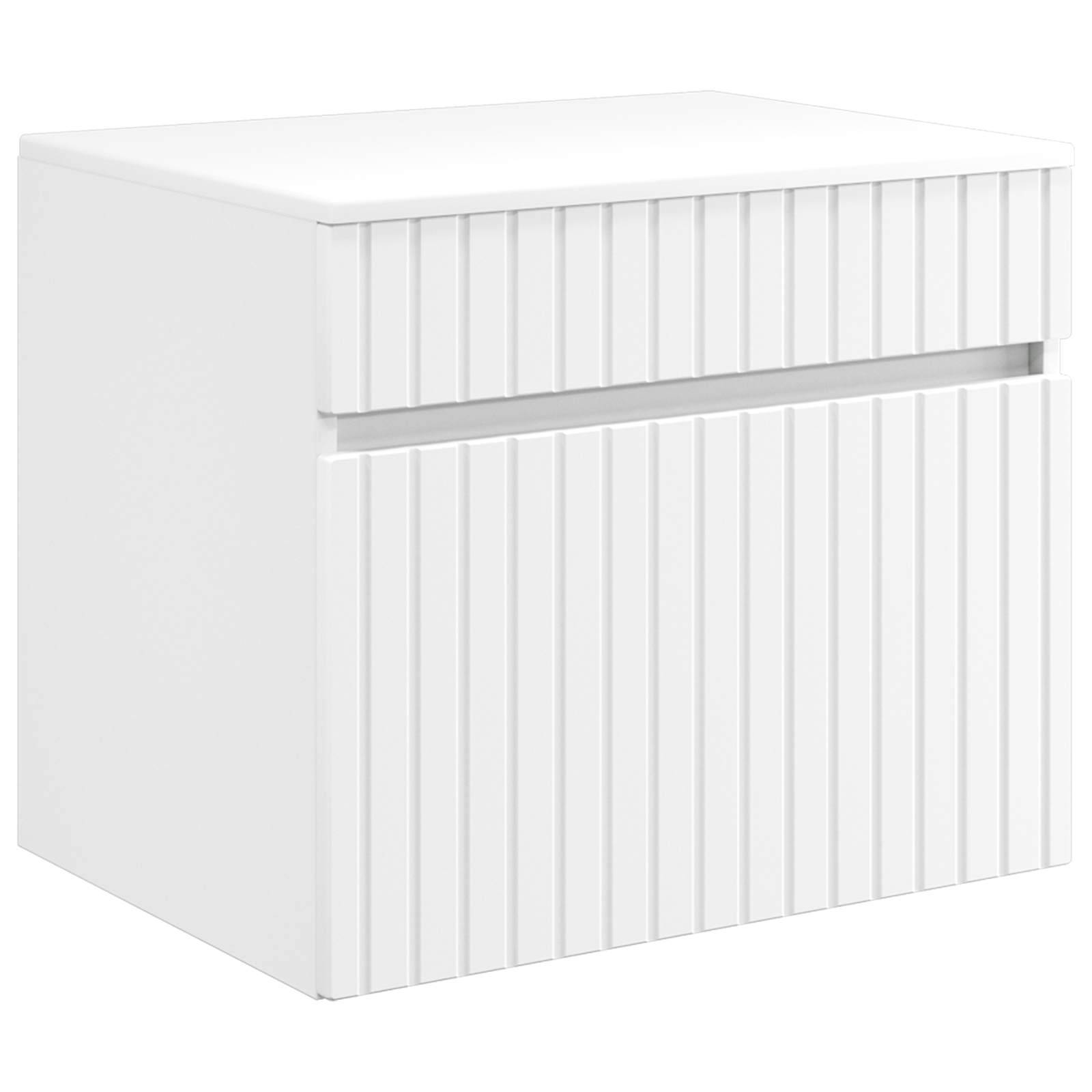 vidaXL Wandmontierter Badezimmerschrank Weiß 59 x 44,5 x 50 cm