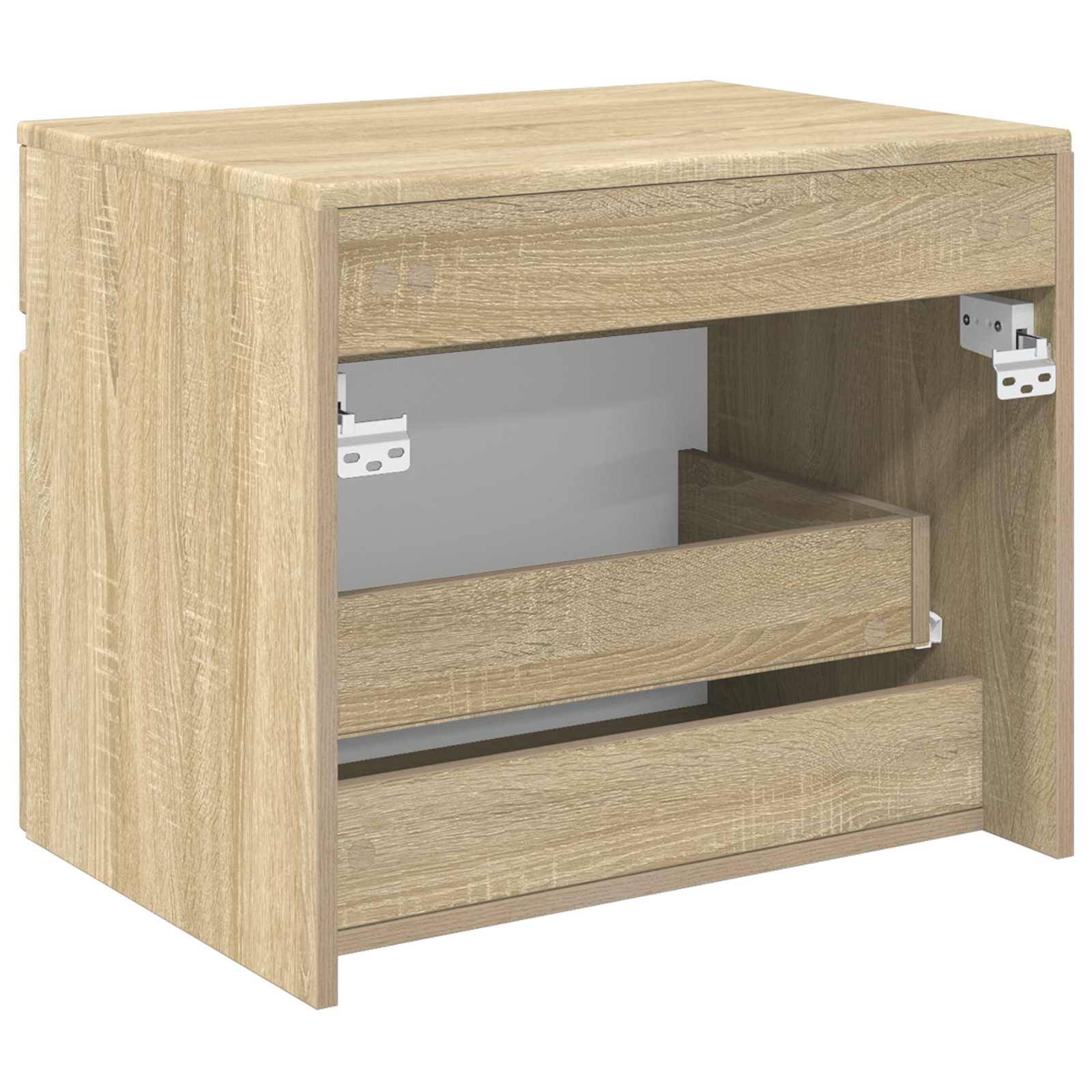 vidaXL Wandmontierter Badezimmerschrank Sonoma-Eiche 59 x 44,5 x 50 cm