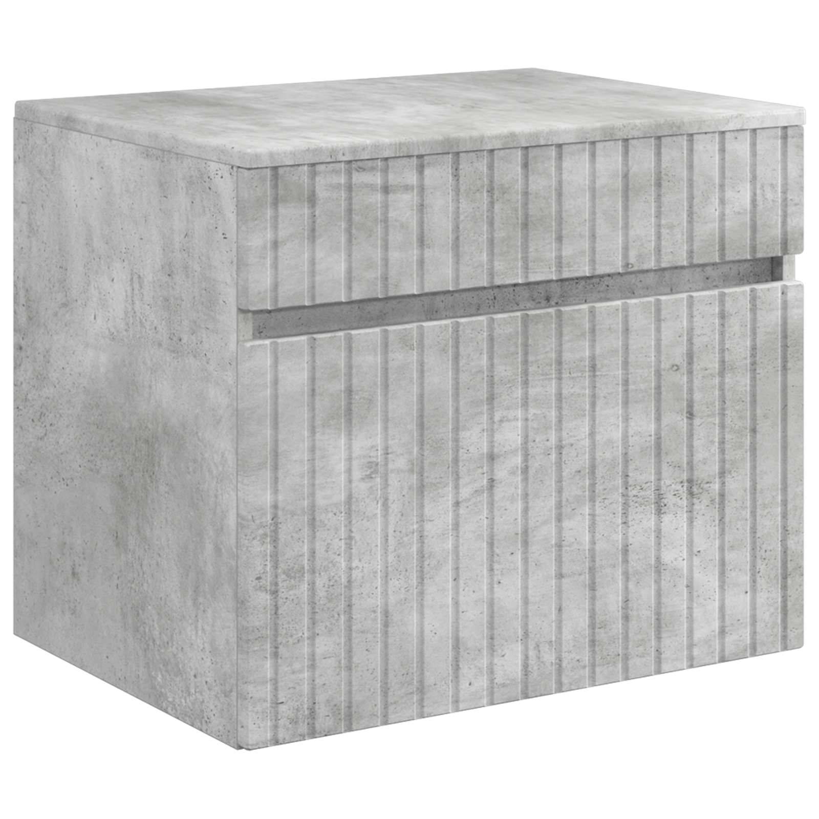 vidaXL Wandmontierter Badezimmerschrank Betongrau 59 x 44,5 x 50 cm