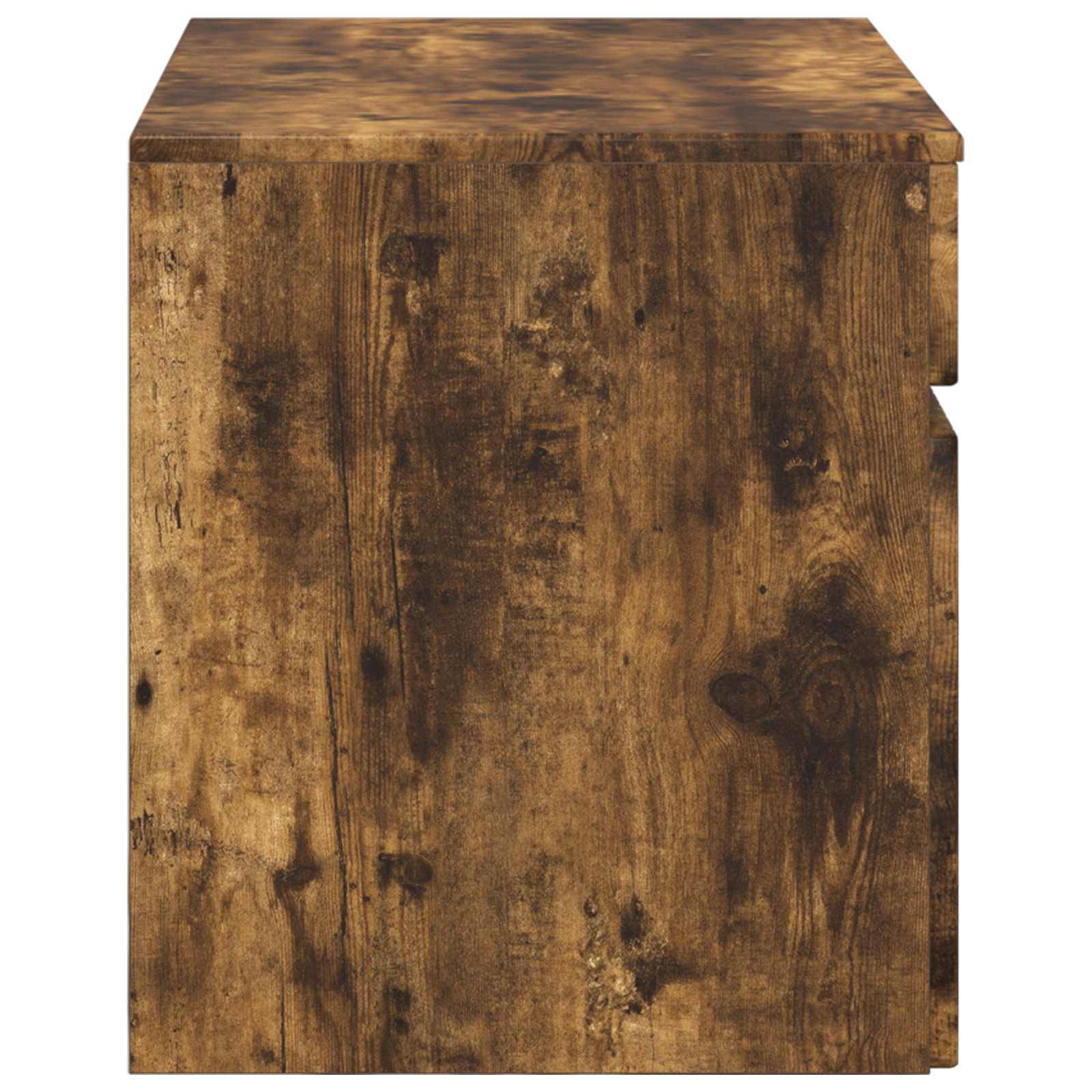 vidaXL Wandmontierter Badezimmerschrank Geräucherte Eiche