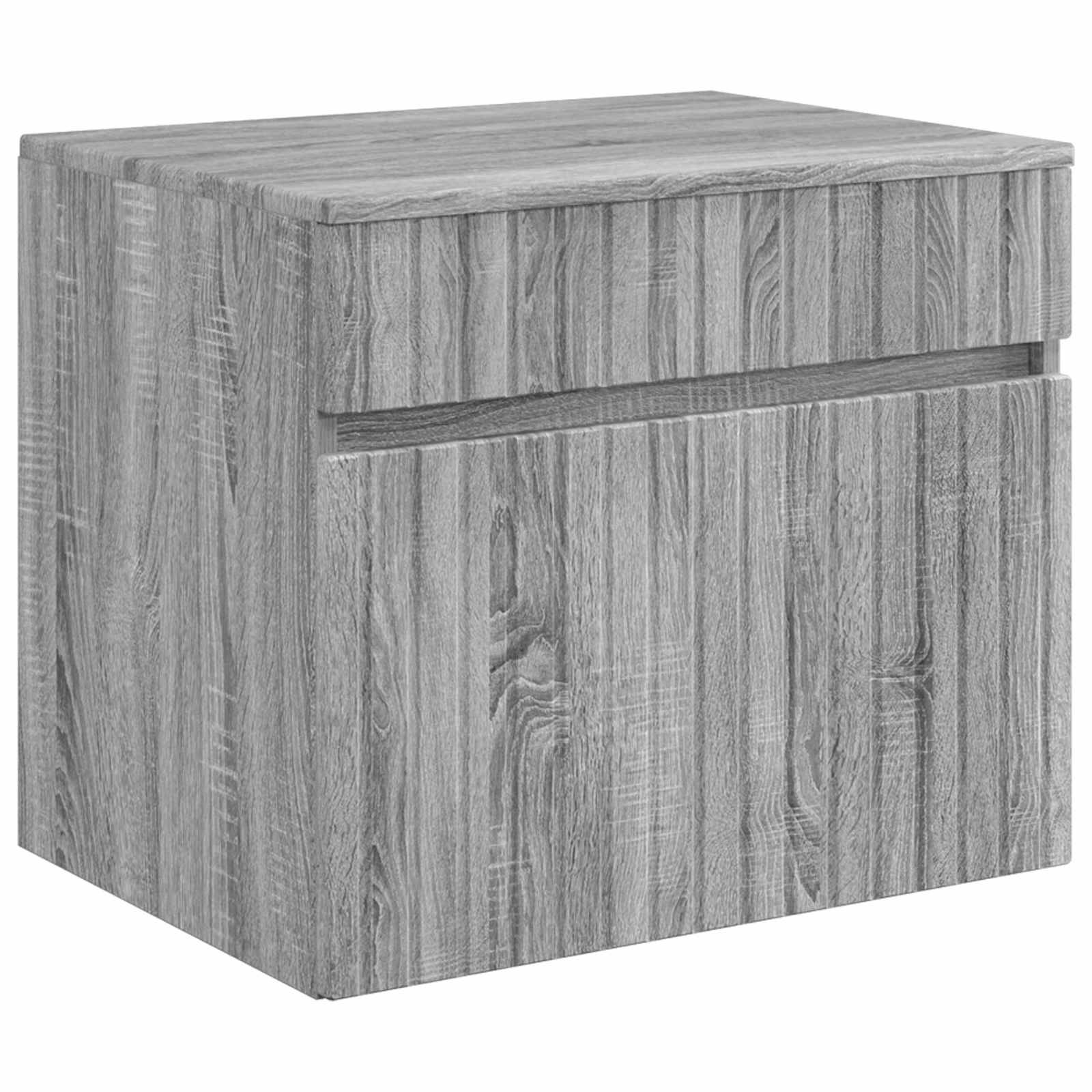 vidaXL Badezimmermöbel-Set Grau Sonoma Holzwerkstoff