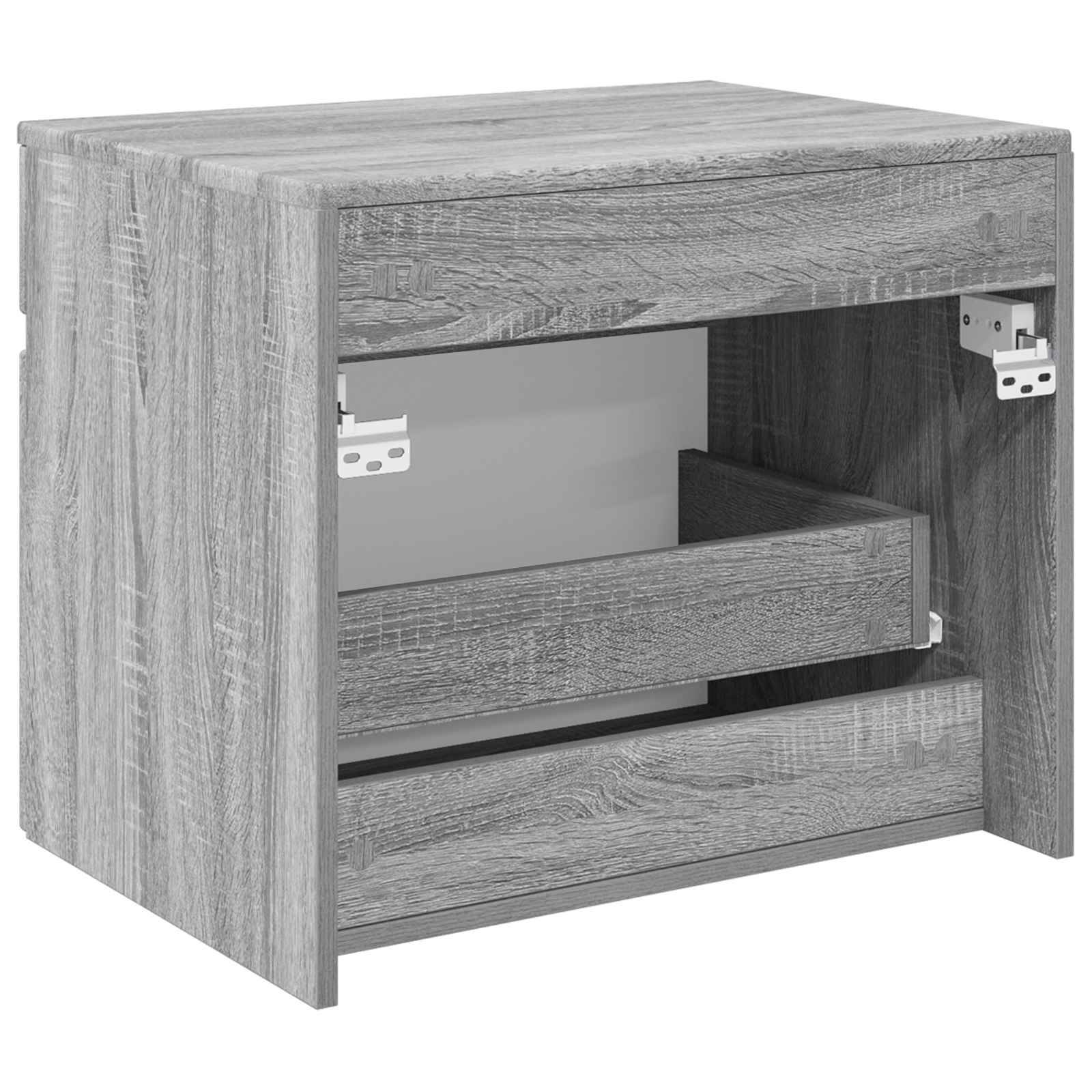vidaXL Wandmontierter Badezimmerschrank Grau Sonoma 59 x 44,5 x 50 cm