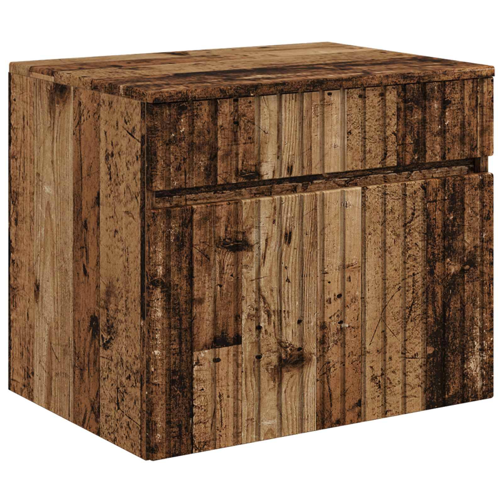 vidaXL Badezimmermöbel-Set Altholz Holzwerkstoff