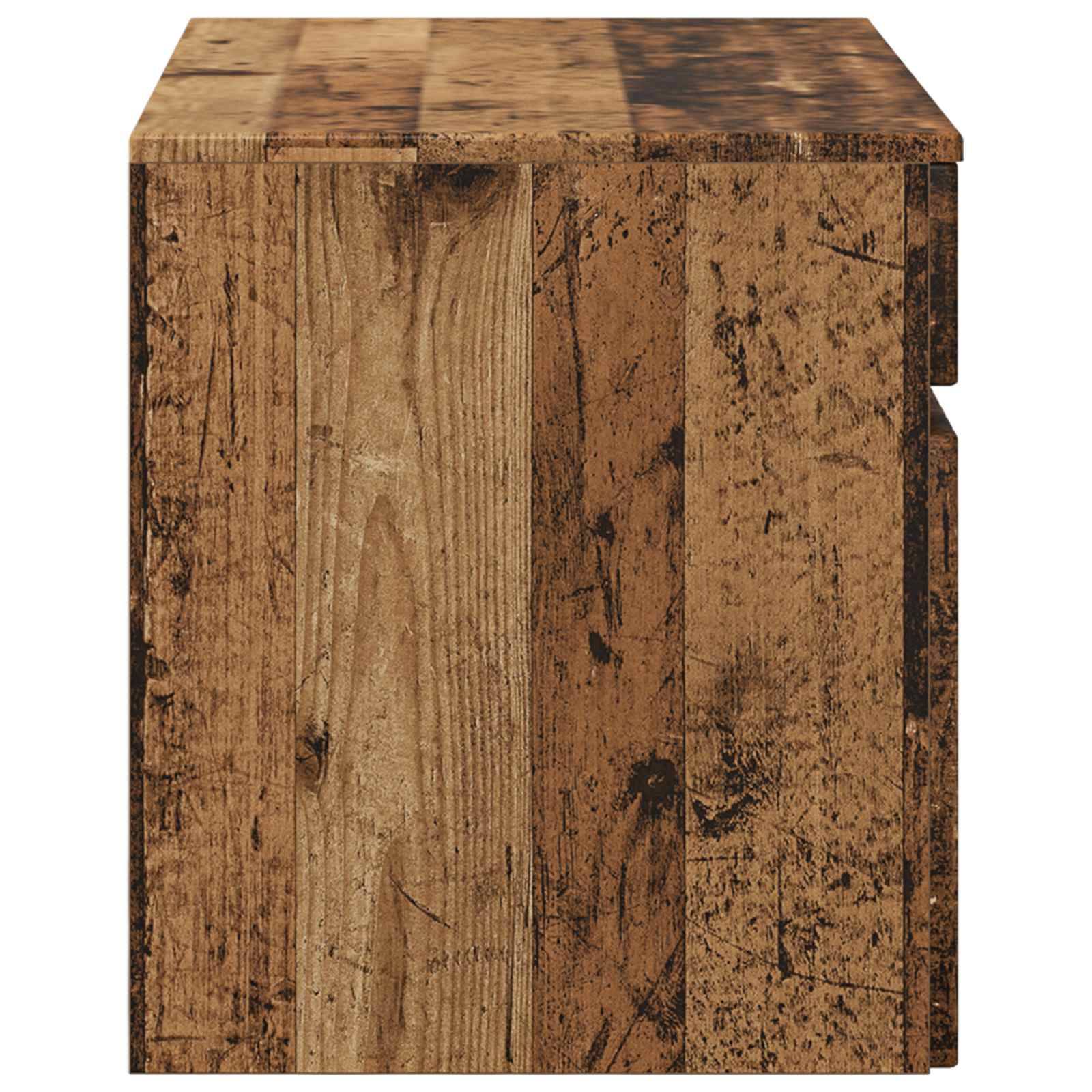 vidaXL Wandmontierter Badezimmerschrank Altholz 59 x 44,5 x 50 cm