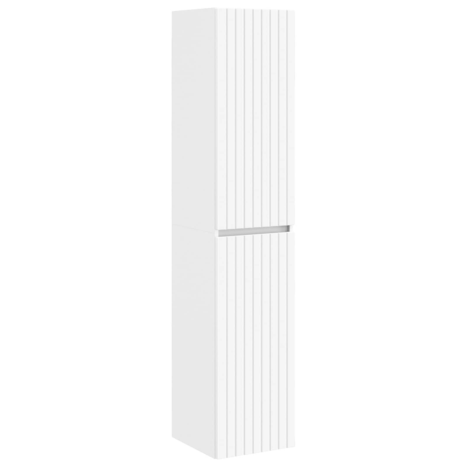 vidaXL Wandmontierter Badezimmerschrank Weiß 33 x 34,5 x 160 cm
