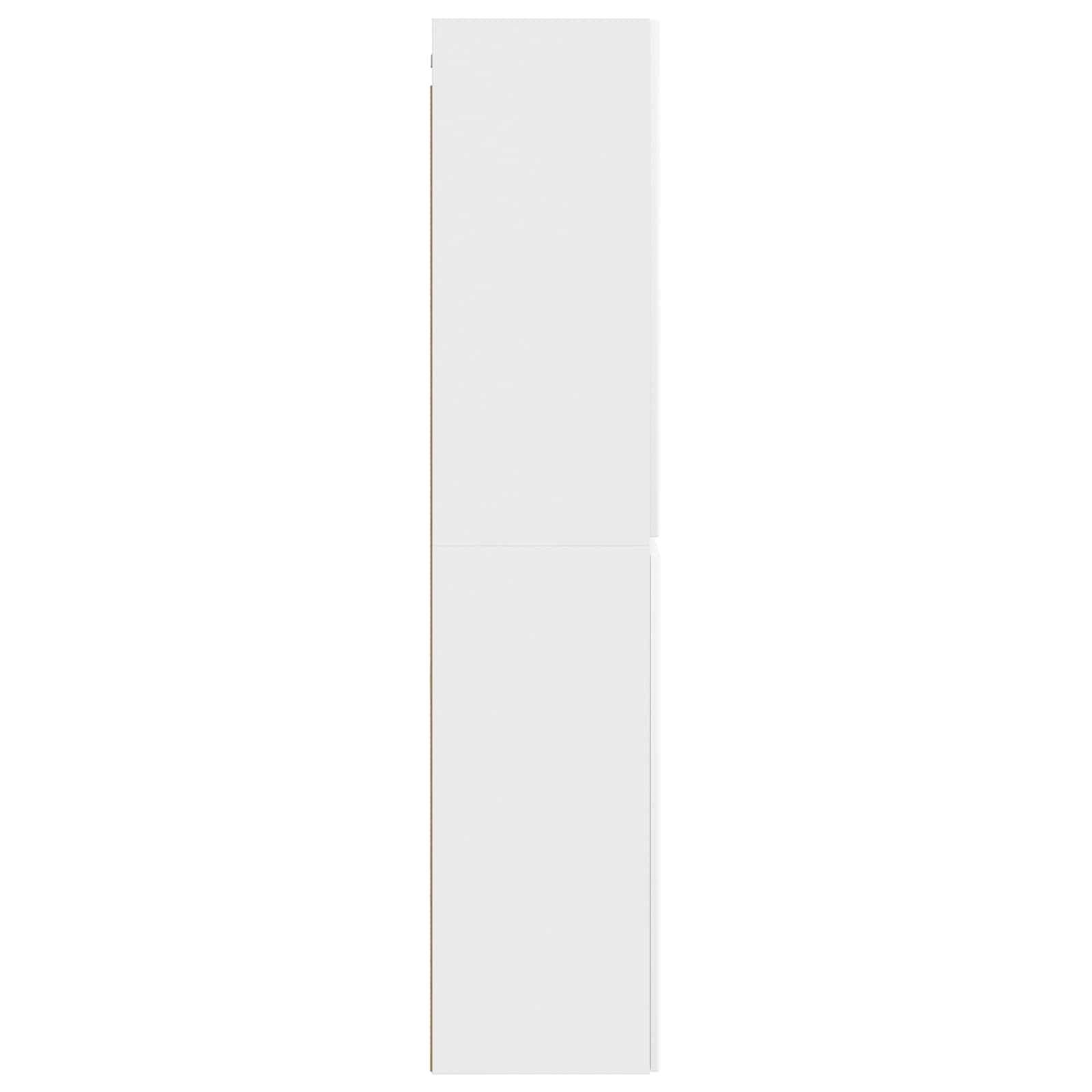 vidaXL Wandmontierter Badezimmerschrank Weiß 33 x 34,5 x 160 cm