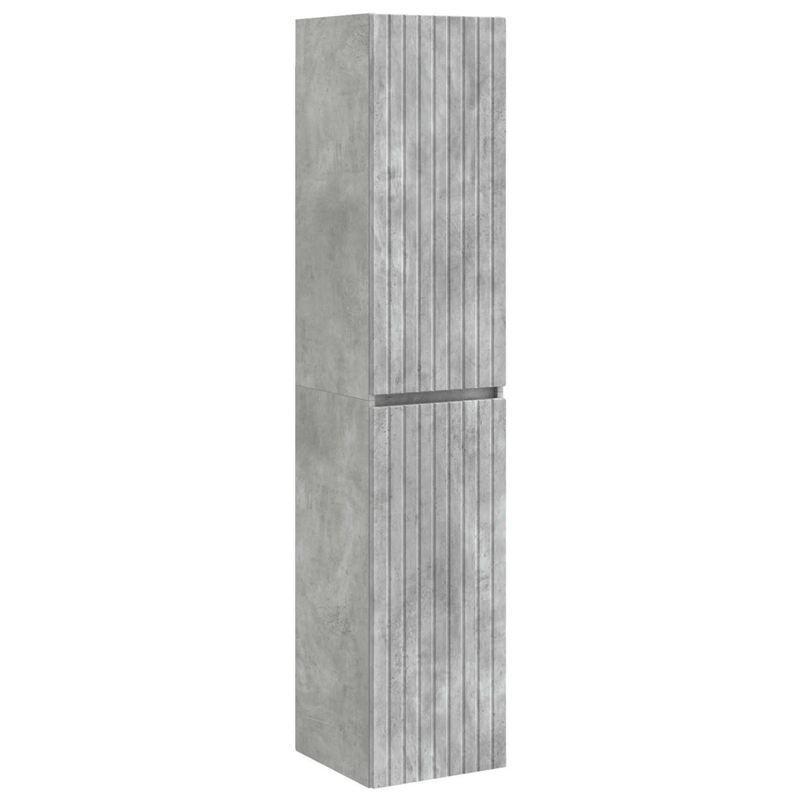vidaXL Wandmontierter Badezimmerschrank Betongrau 33 x 34,5 x 160 cm