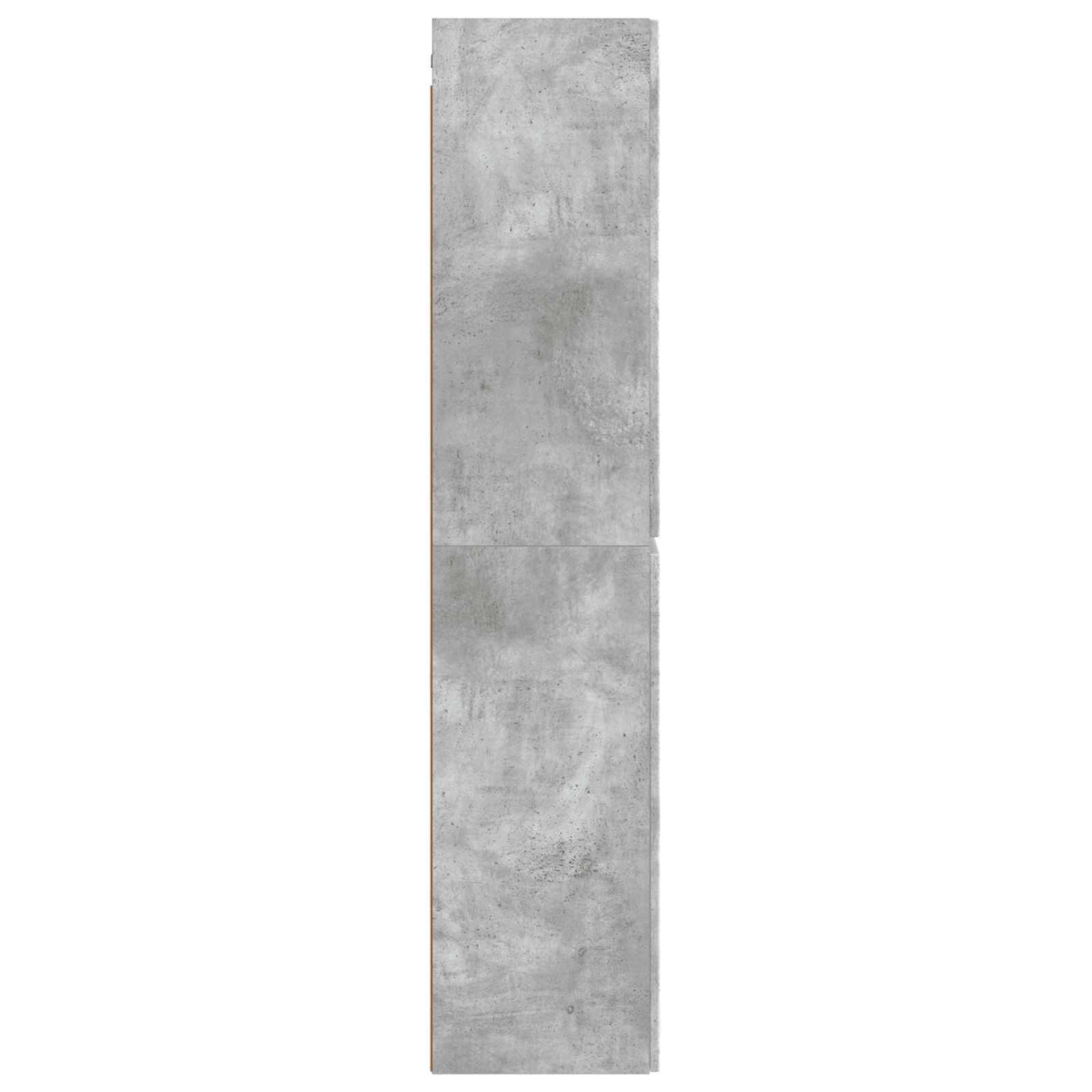 vidaXL Wandmontierter Badezimmerschrank Betongrau 33 x 34,5 x 160 cm