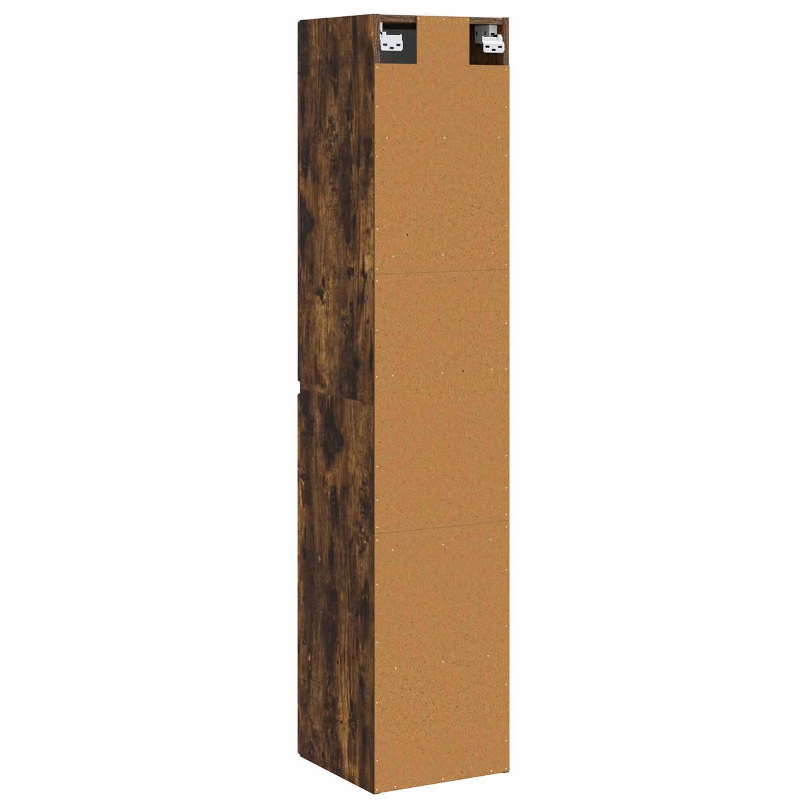 vidaXL Wandmontierter Badezimmerschrank Geräucherte Eiche