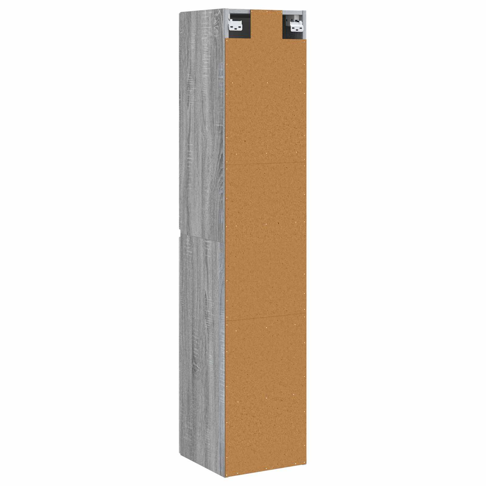 vidaXL Wandmontierter Badezimmerschrank Grau Sonoma 33 x 34,5 x 160 cm