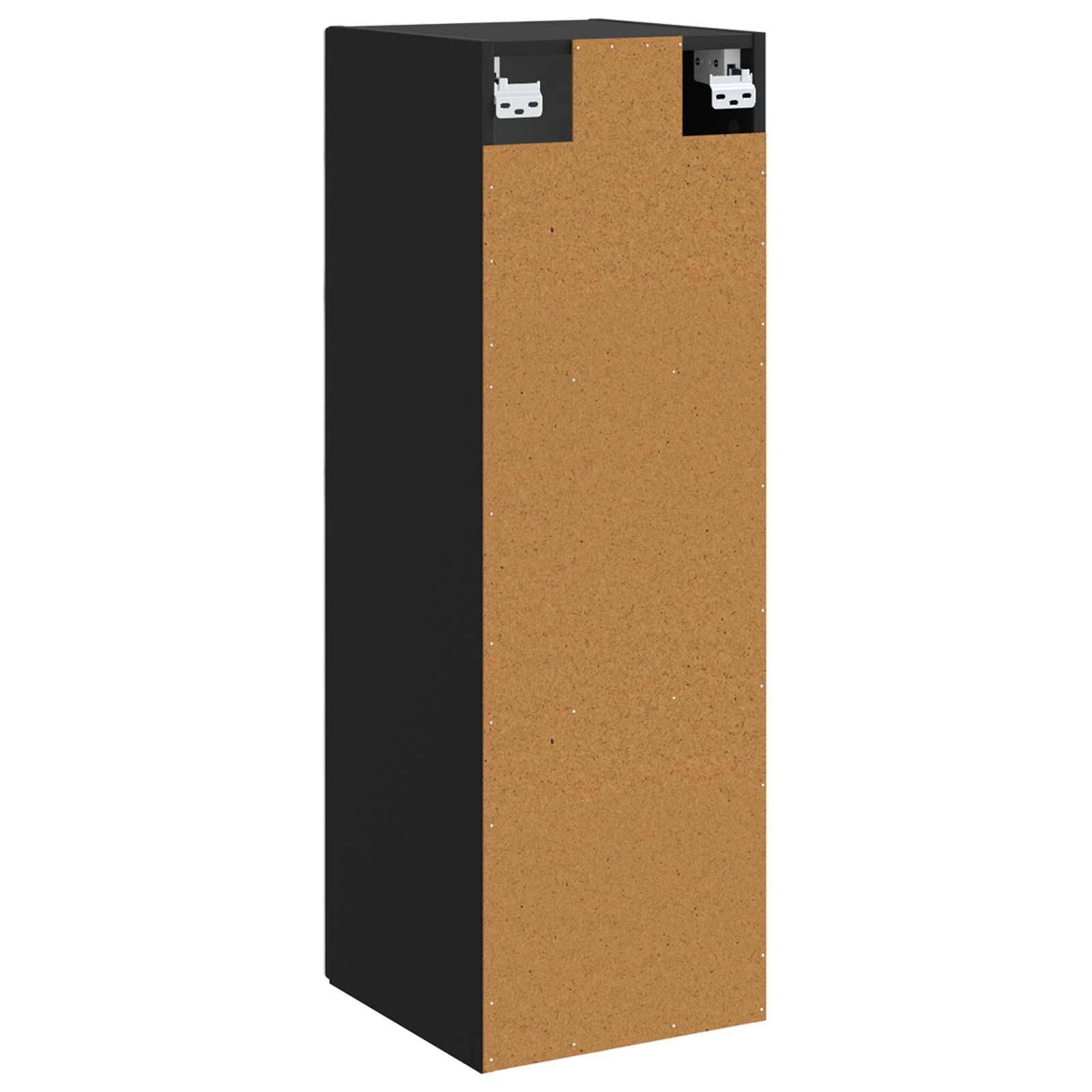 vidaXL Wandmontierter Badezimmerschrank Schwarz 33 x 34,5 x 100 cm