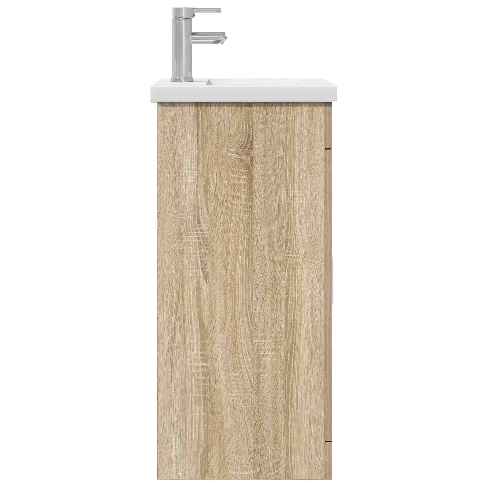 vidaXL Badezimmerschrank mit Waschbecken Sonoma-Eiche