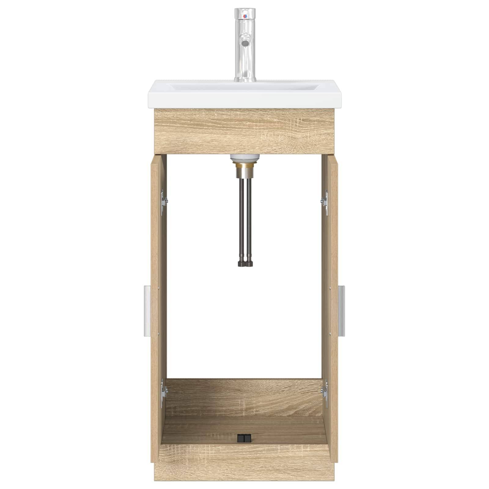 vidaXL Badezimmerschrank mit Waschbecken Sonoma-Eiche