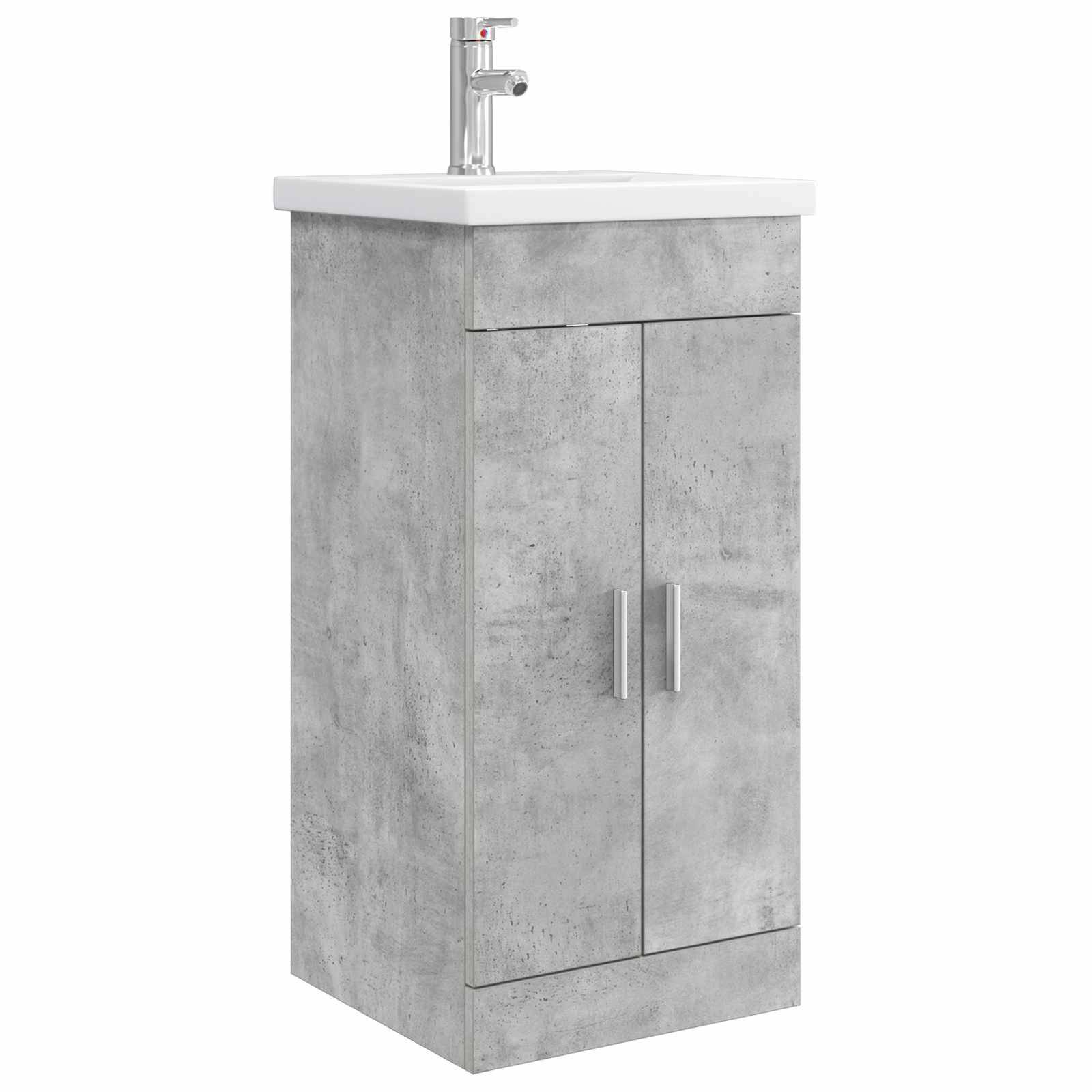 vidaXL Badezimmerschrank mit Waschbecken Betongrau 42 x 40 x 84,5 cm