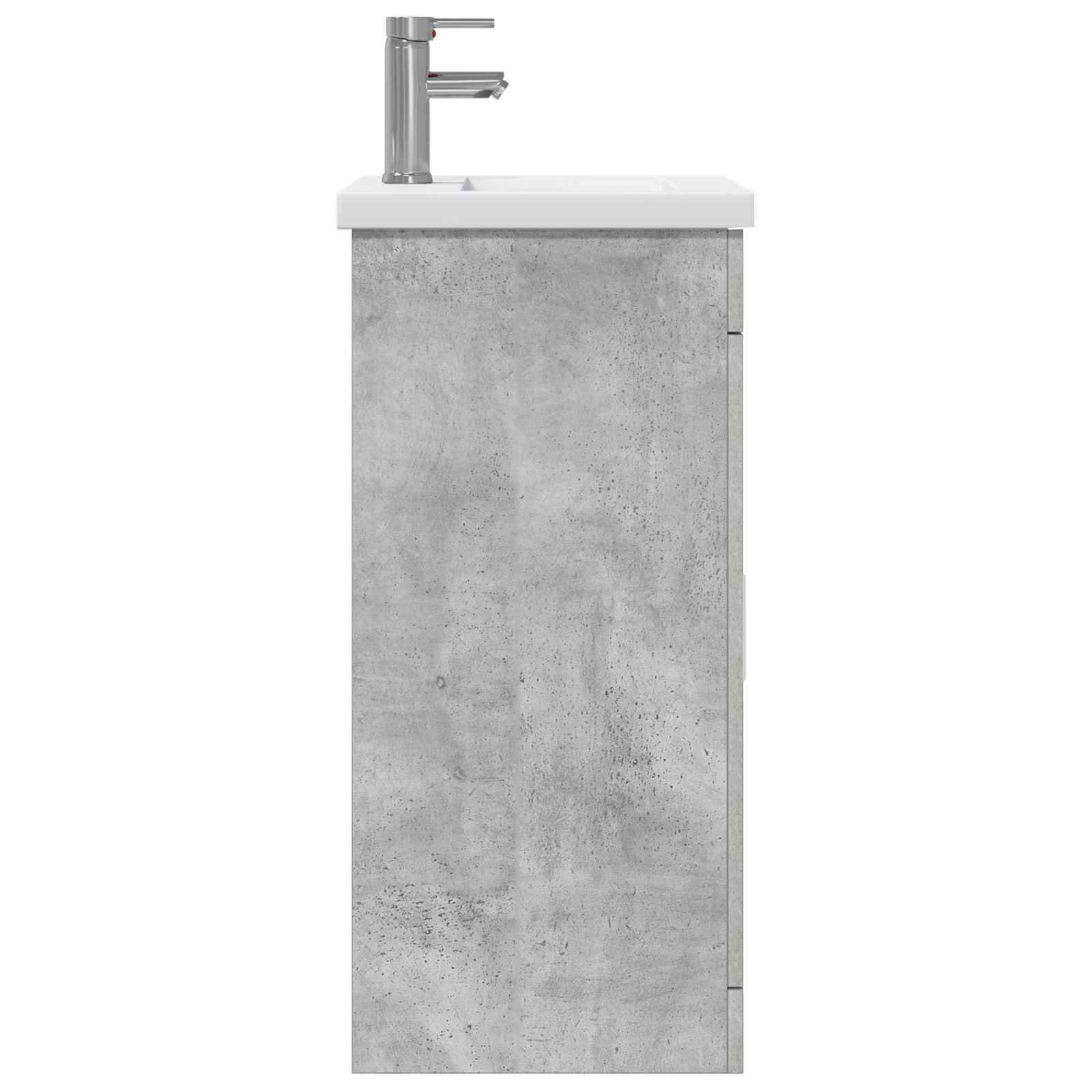 vidaXL Badezimmerschrank mit Waschbecken Betongrau 42 x 40 x 84,5 cm