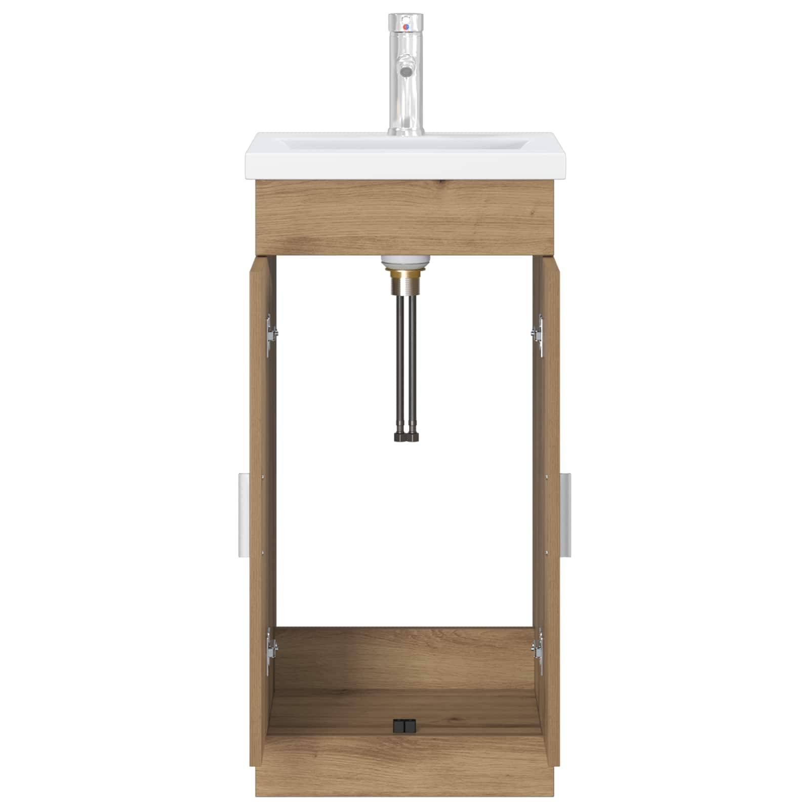 vidaXL Badezimmerschrank mit Waschbecken Artisan-Eiche
