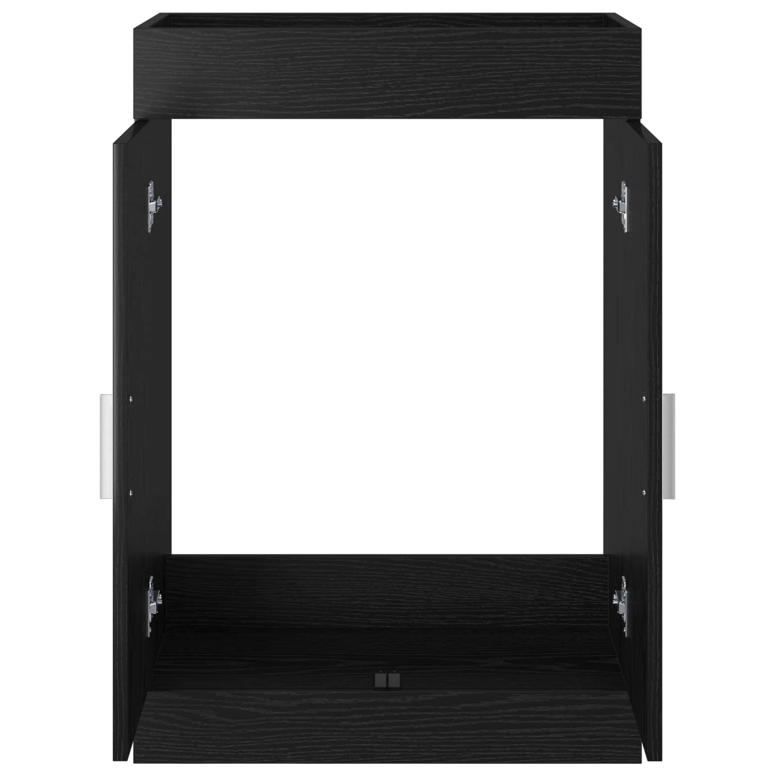 vidaXL Badunterschrank Schwarze Eiche 56 x 37,5 x 81 cm Holzwerkstoff