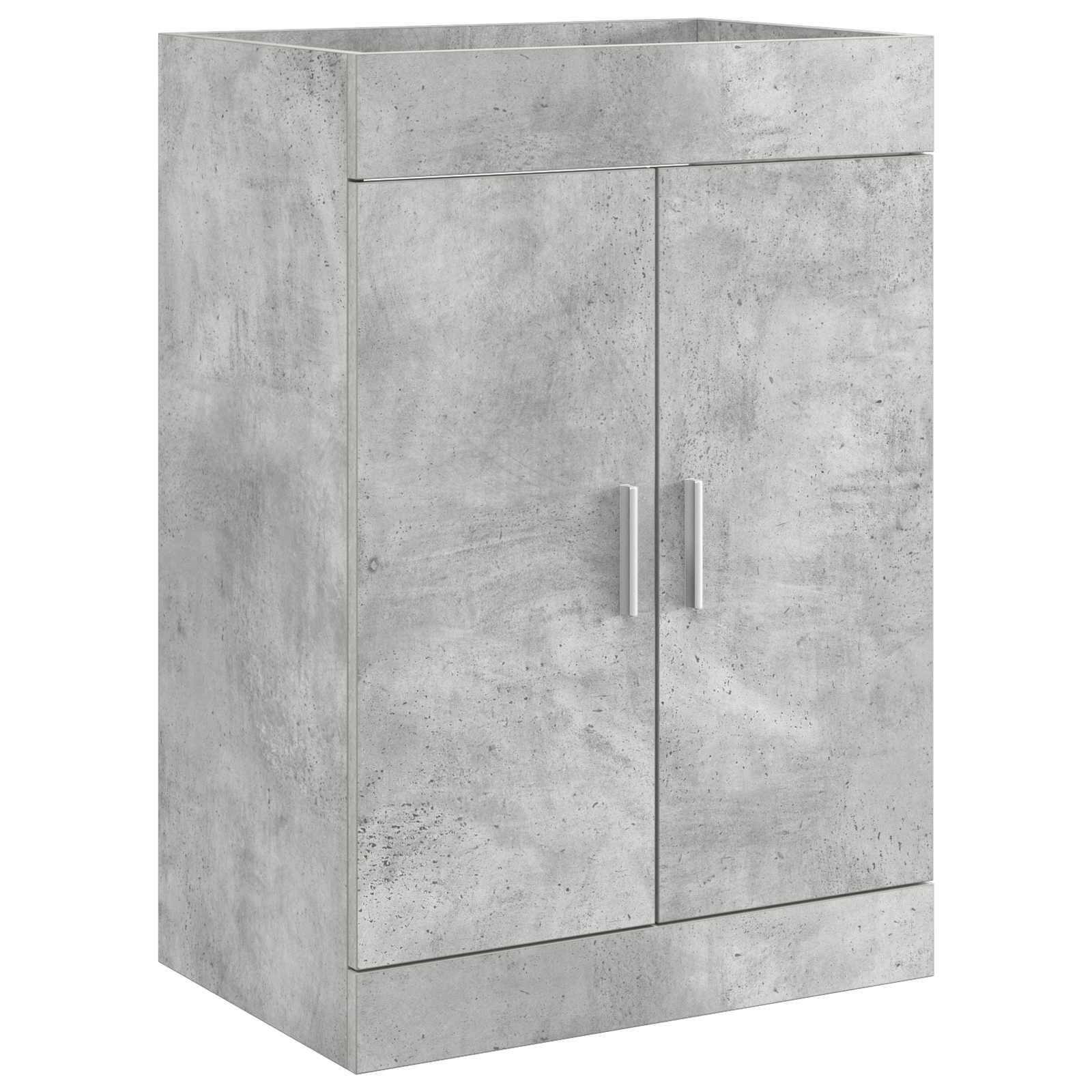vidaXL Badunterschrank Betongrau 56 x 37,5 x 81 cm Holzwerkstoff